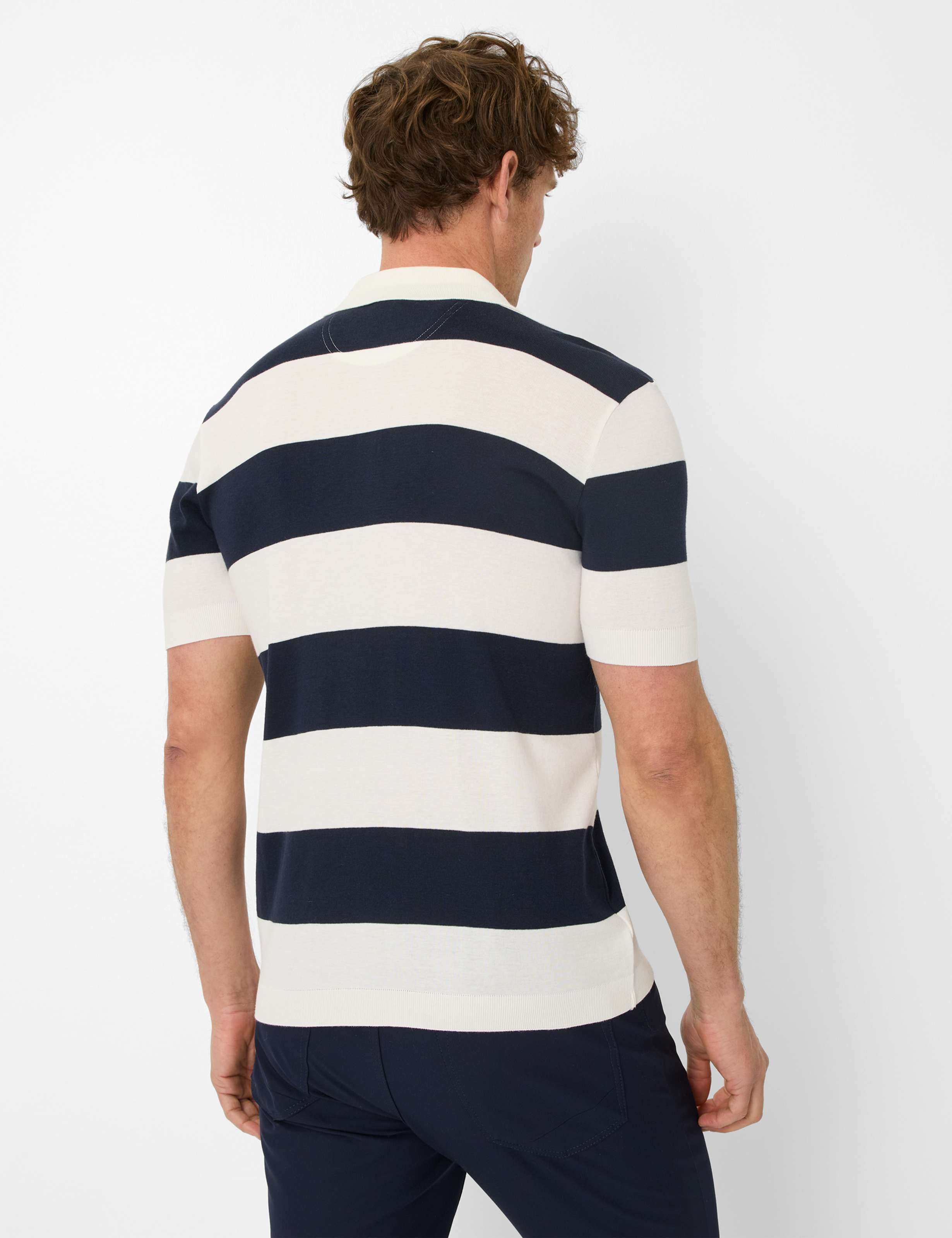Men Style PAVEL Dark Blue  Model back