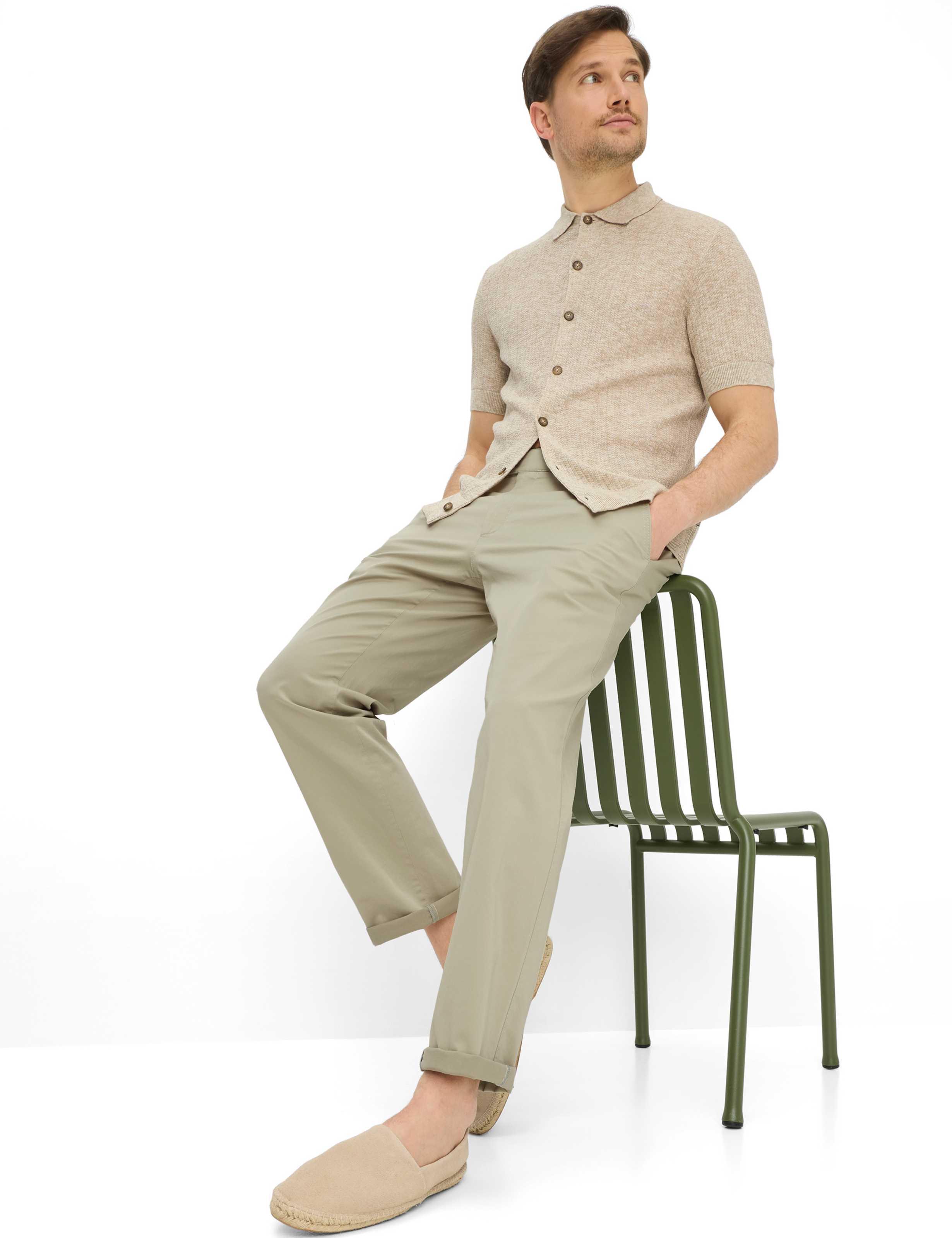 Men Style EVEREST Light Green Regular Fit Detail 1