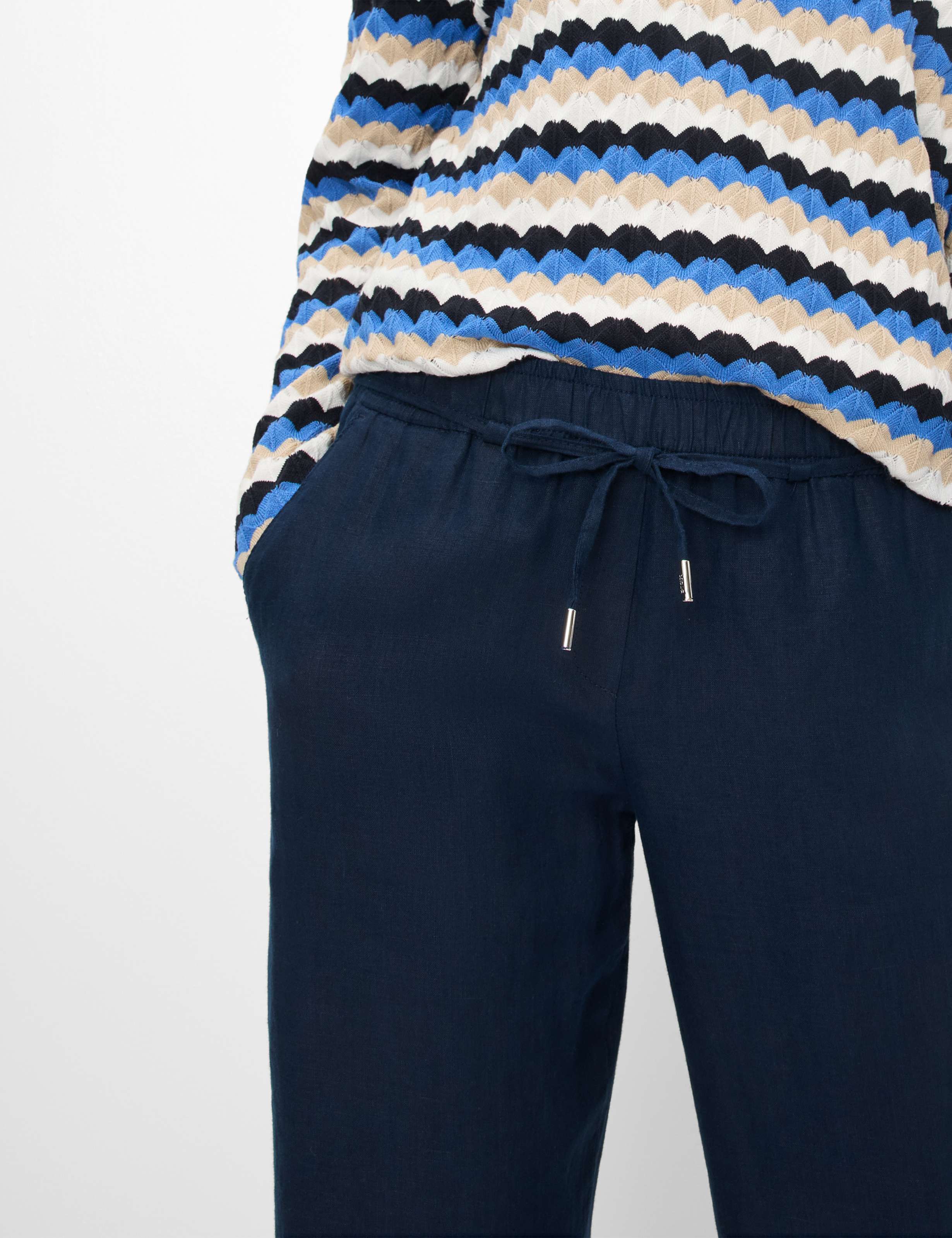 Damen Style FARINA Dunkelblau Wide Leg Detail 2
