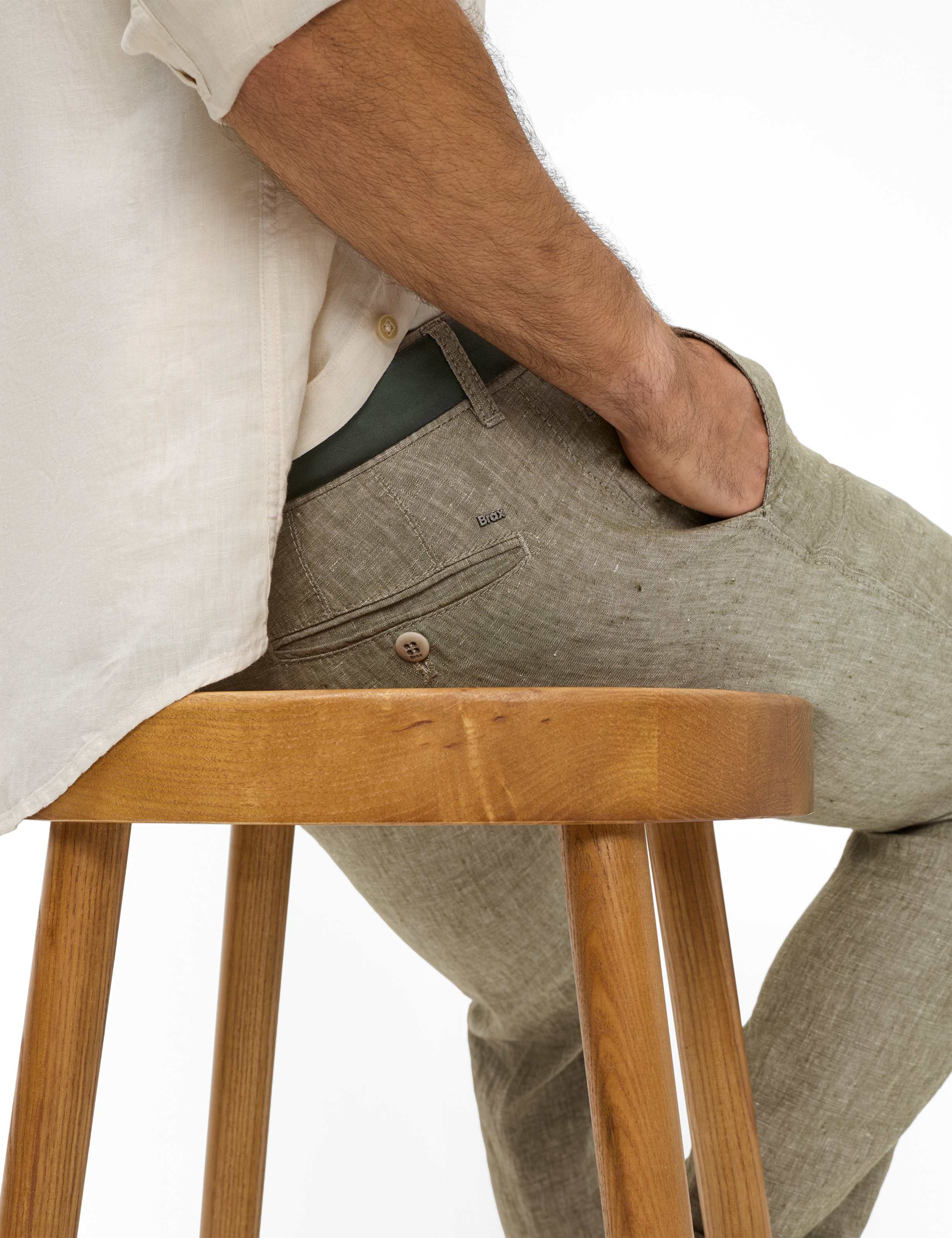 Homme Style EVANS Vert - Khaki Regular Fit Détail 1