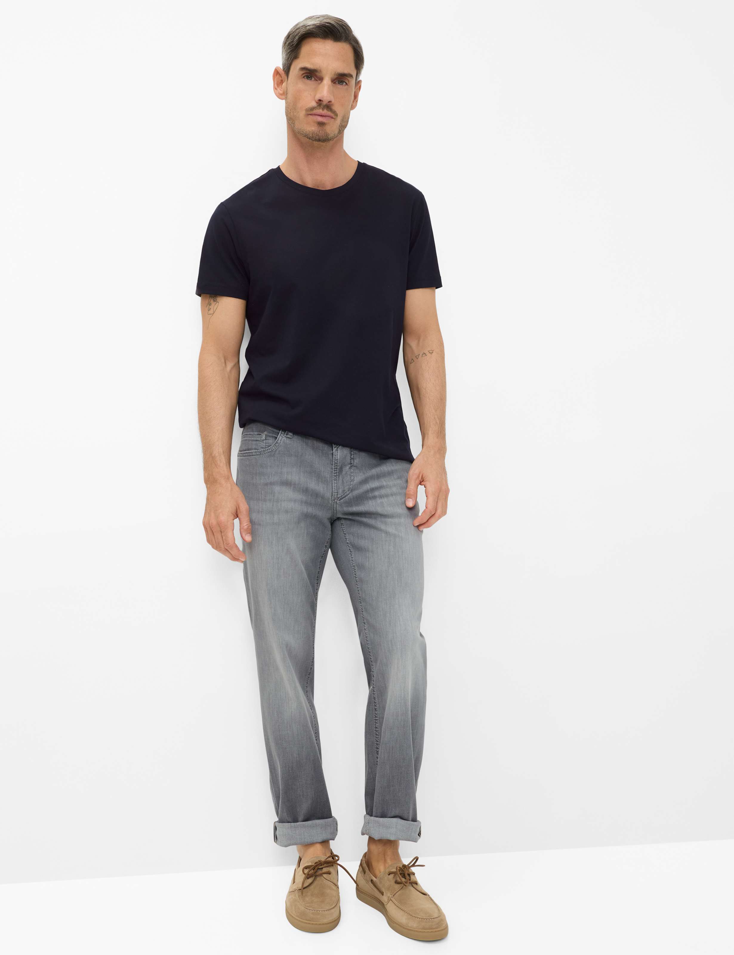 Herre Style LUKE Denim Grå Regular Fit Model Outfit