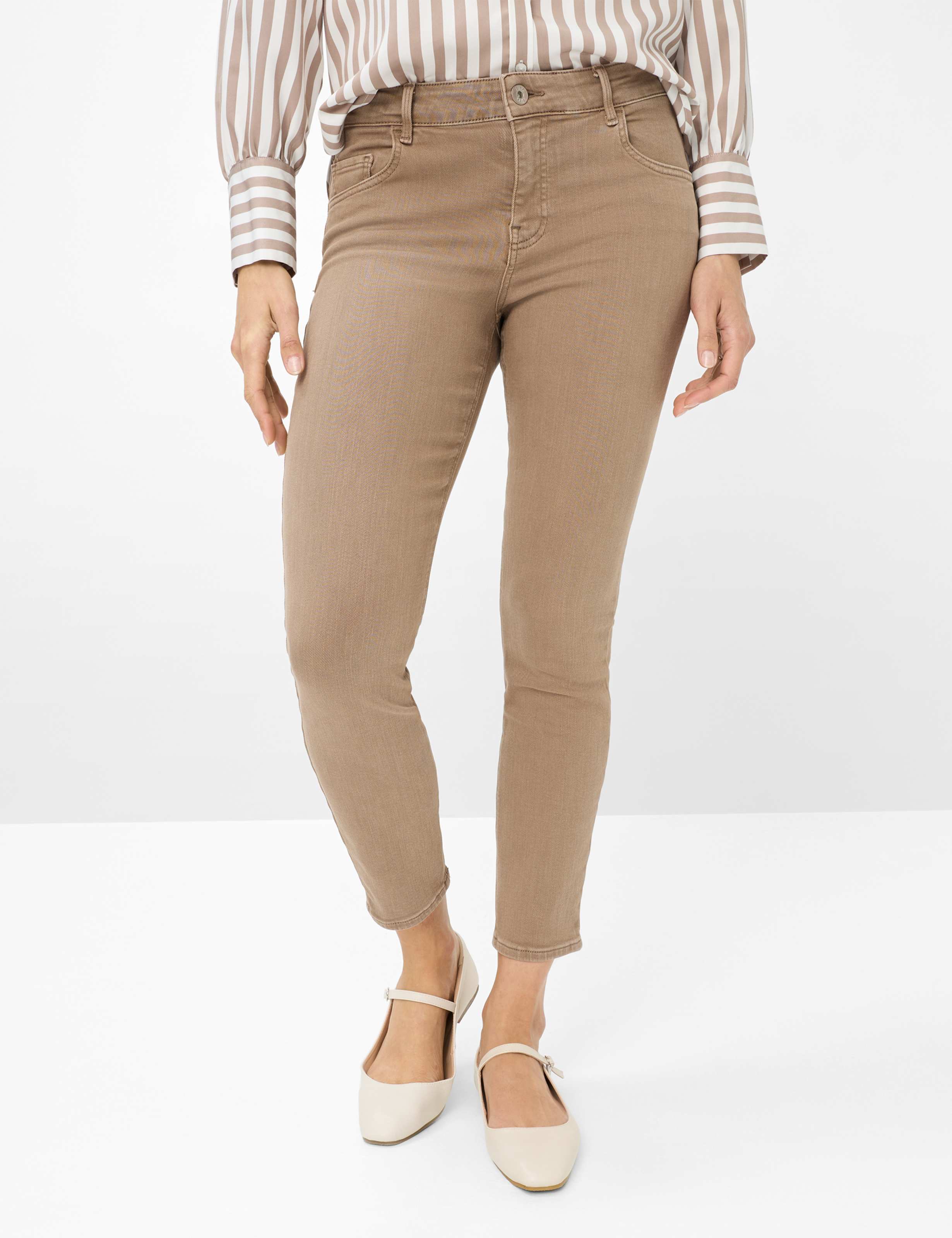 Thumbnail - Brax Damen Röhrenjeans Style SHAKIRA S TAUPE, denim braun, Gr. 40