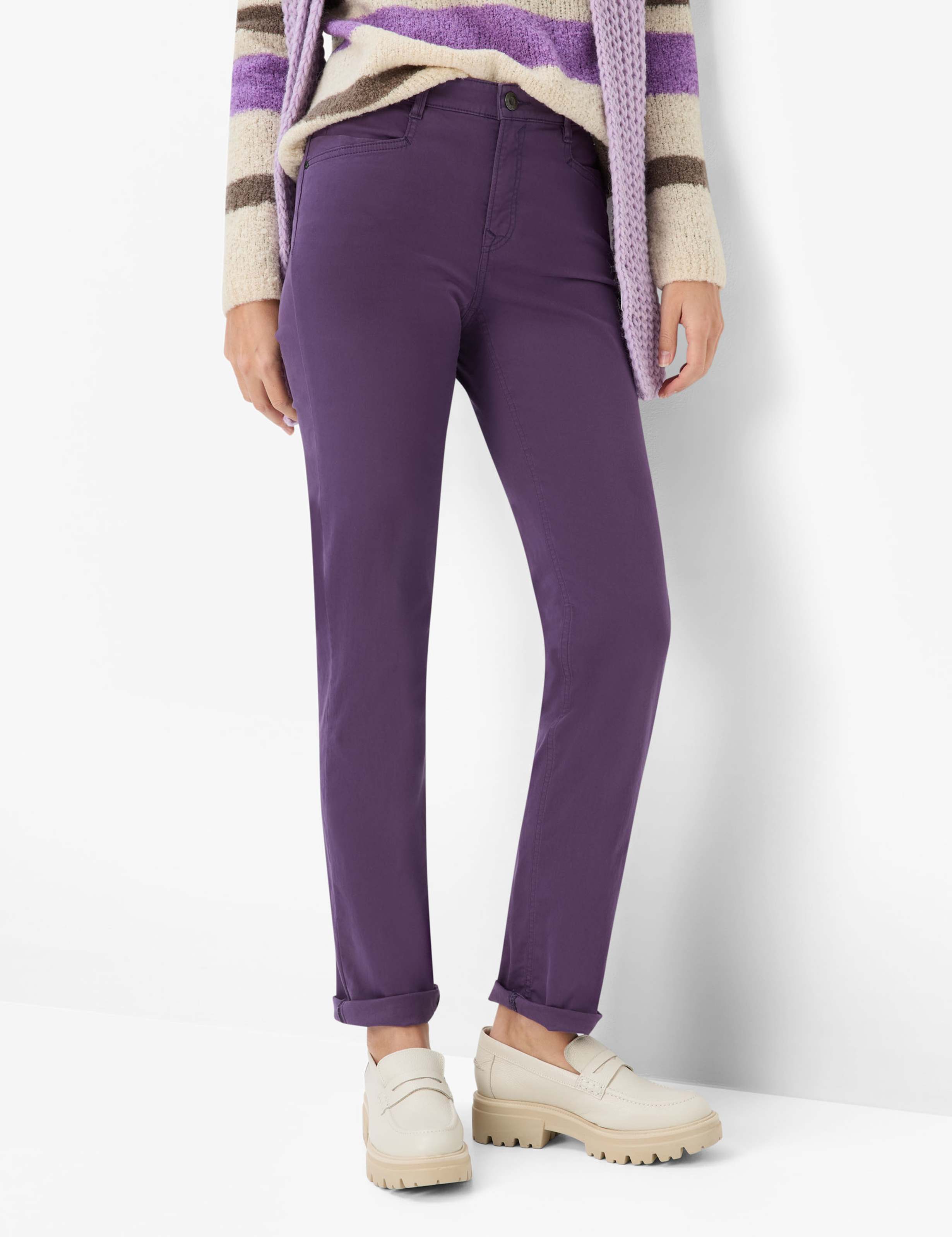 Thumbnail - Brax Damen Five-Pocket-Hose Style MARY, dunkles lila, Gr. 44K