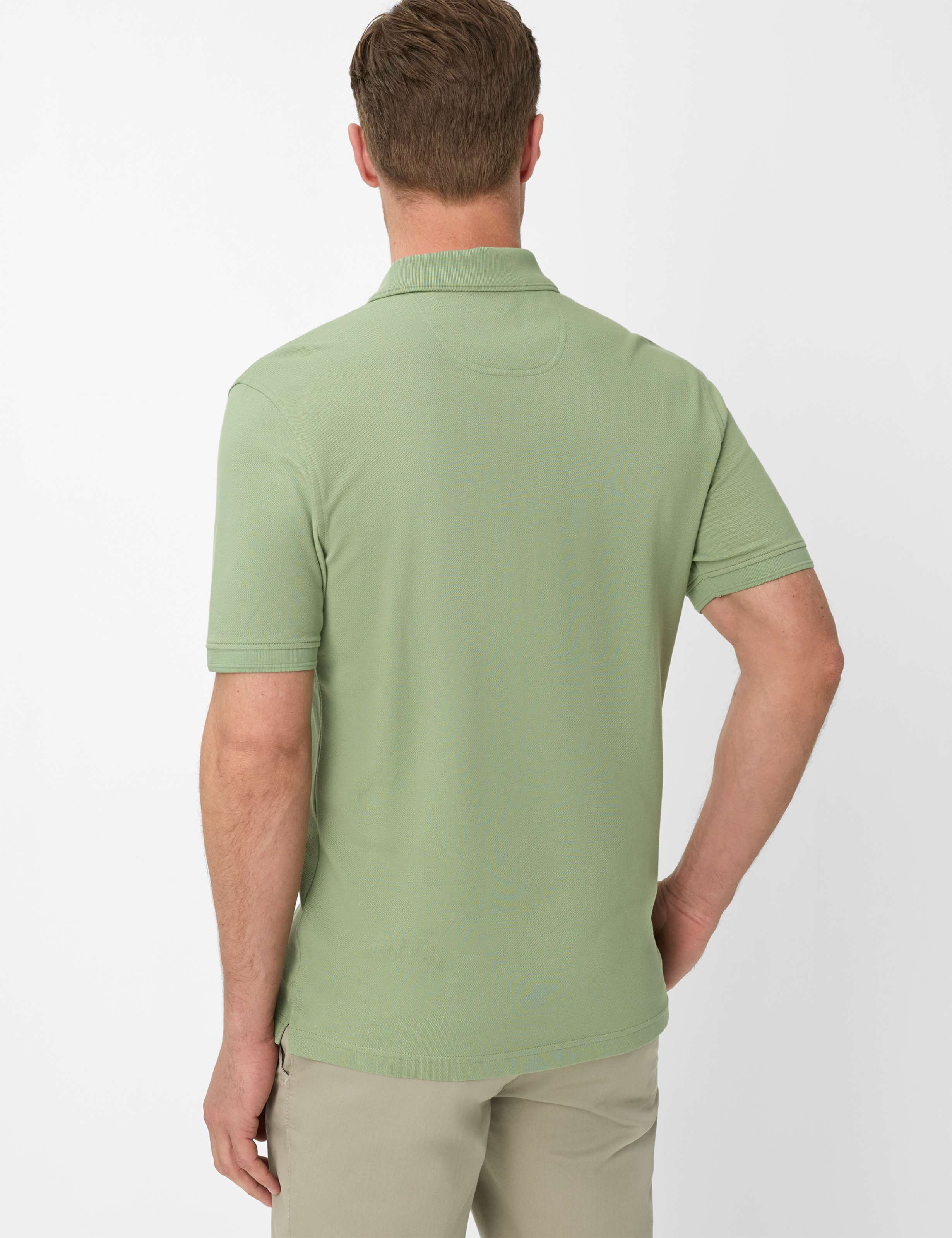 Thumbnail - Brax Herren Polo Style PETE herb, grün, Gr. 5XL