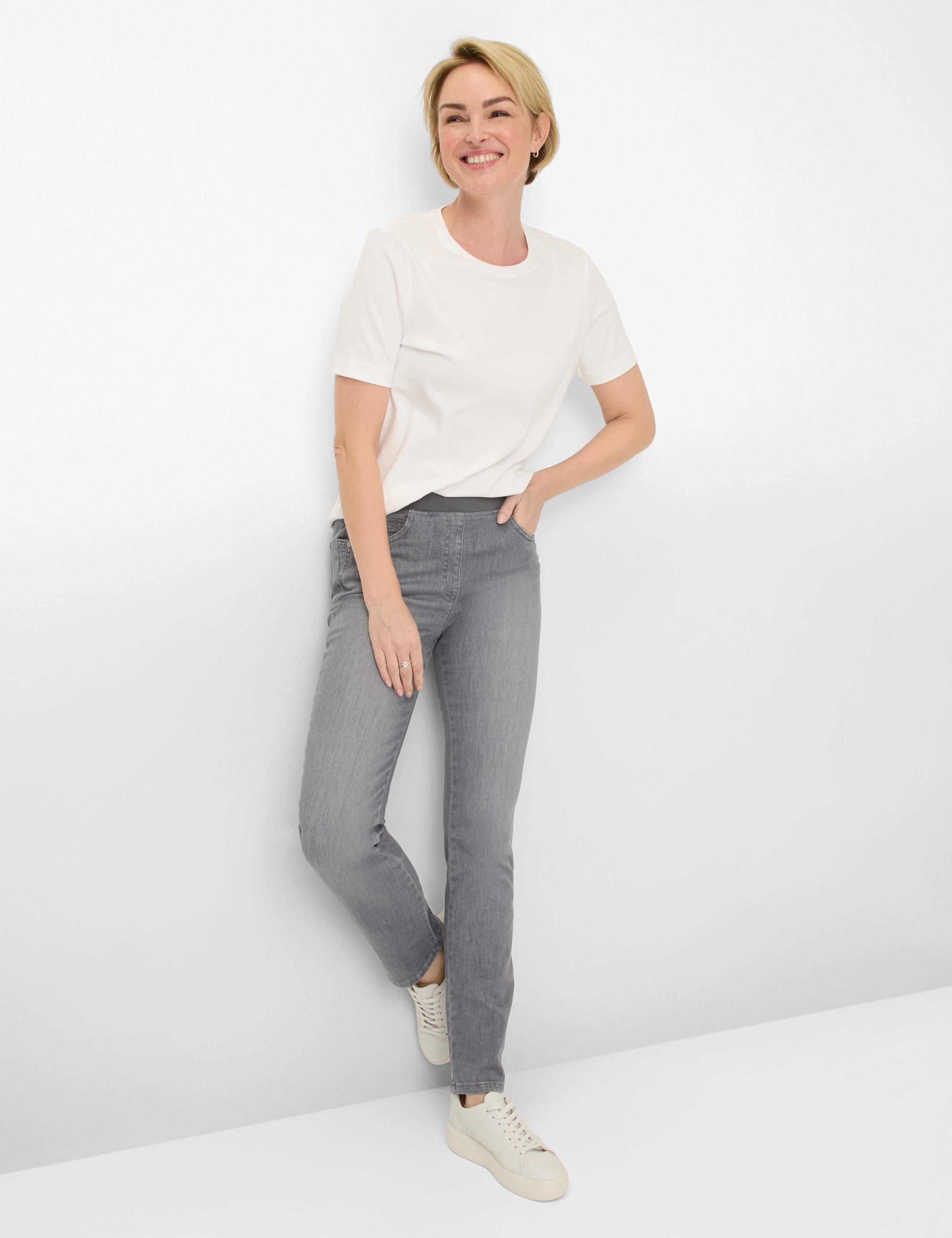 Damen Style PAMINA Denim Grau  Model Outfit