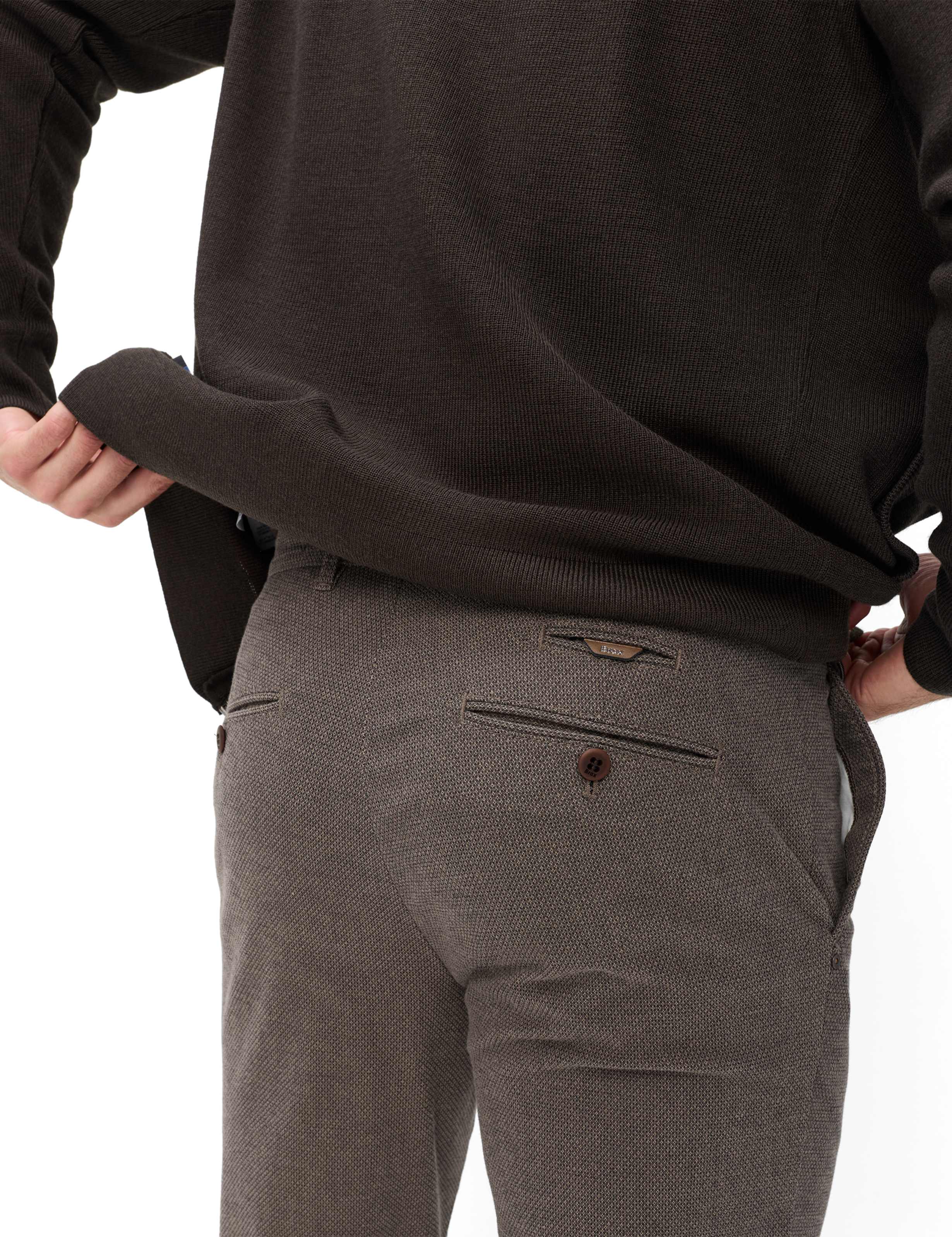 Homme Style FABIO Marron Modern Fit Détail 1