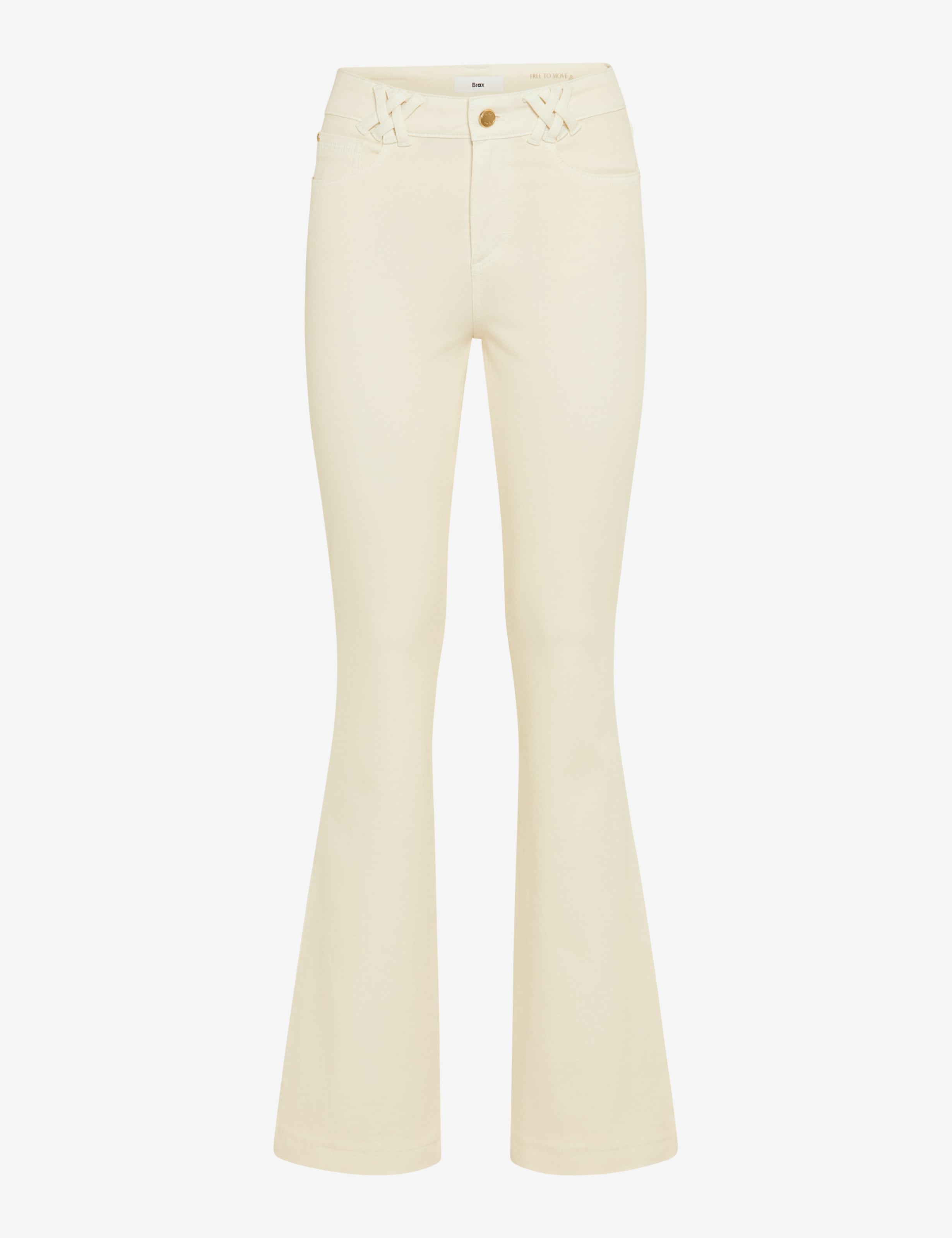 Femme Style SHAKIRA BOOT Denim Blanc Crème Slim Fit Détourage avant