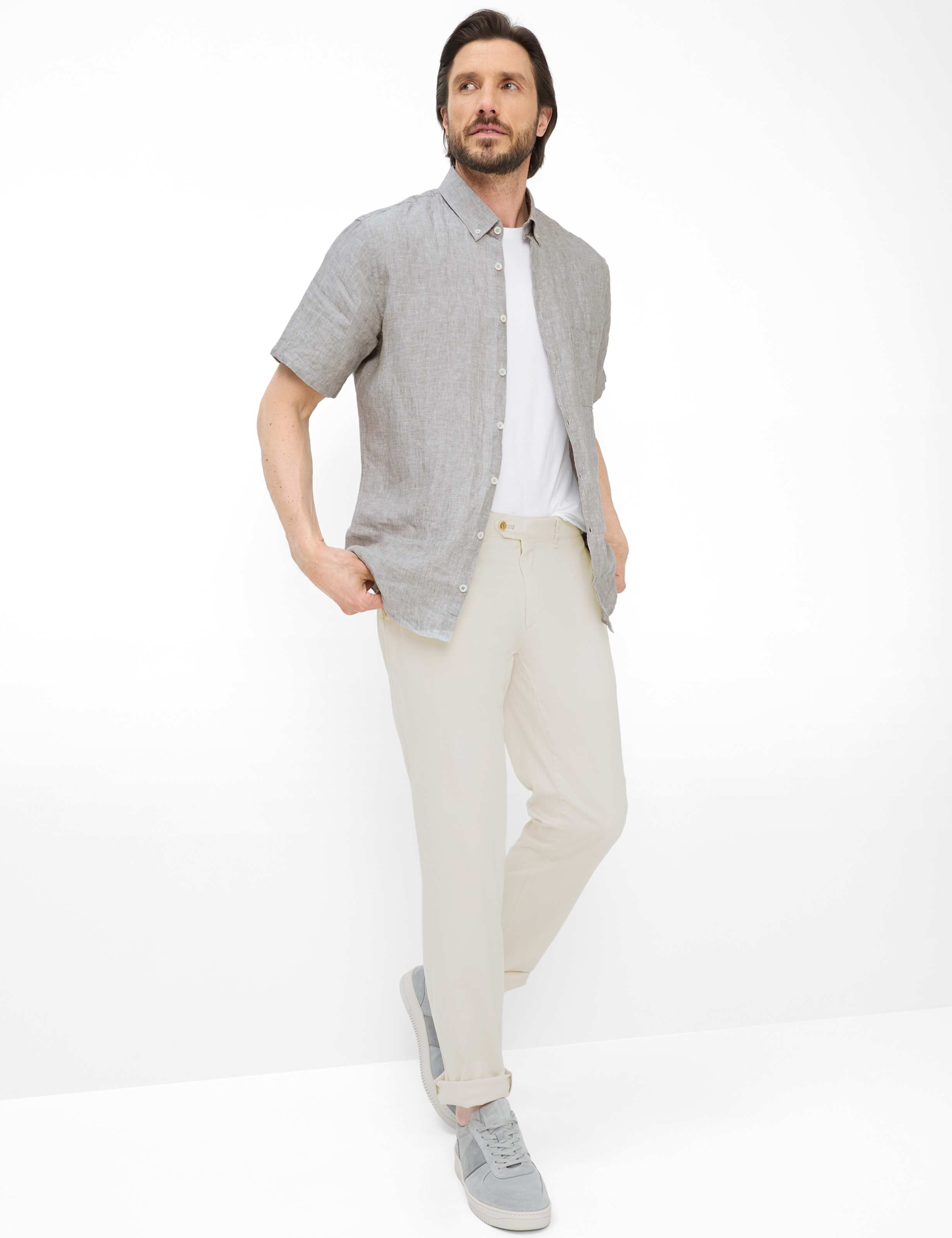 Homme Style JOE Beige Clair Regular Fit Tenue du mannequin