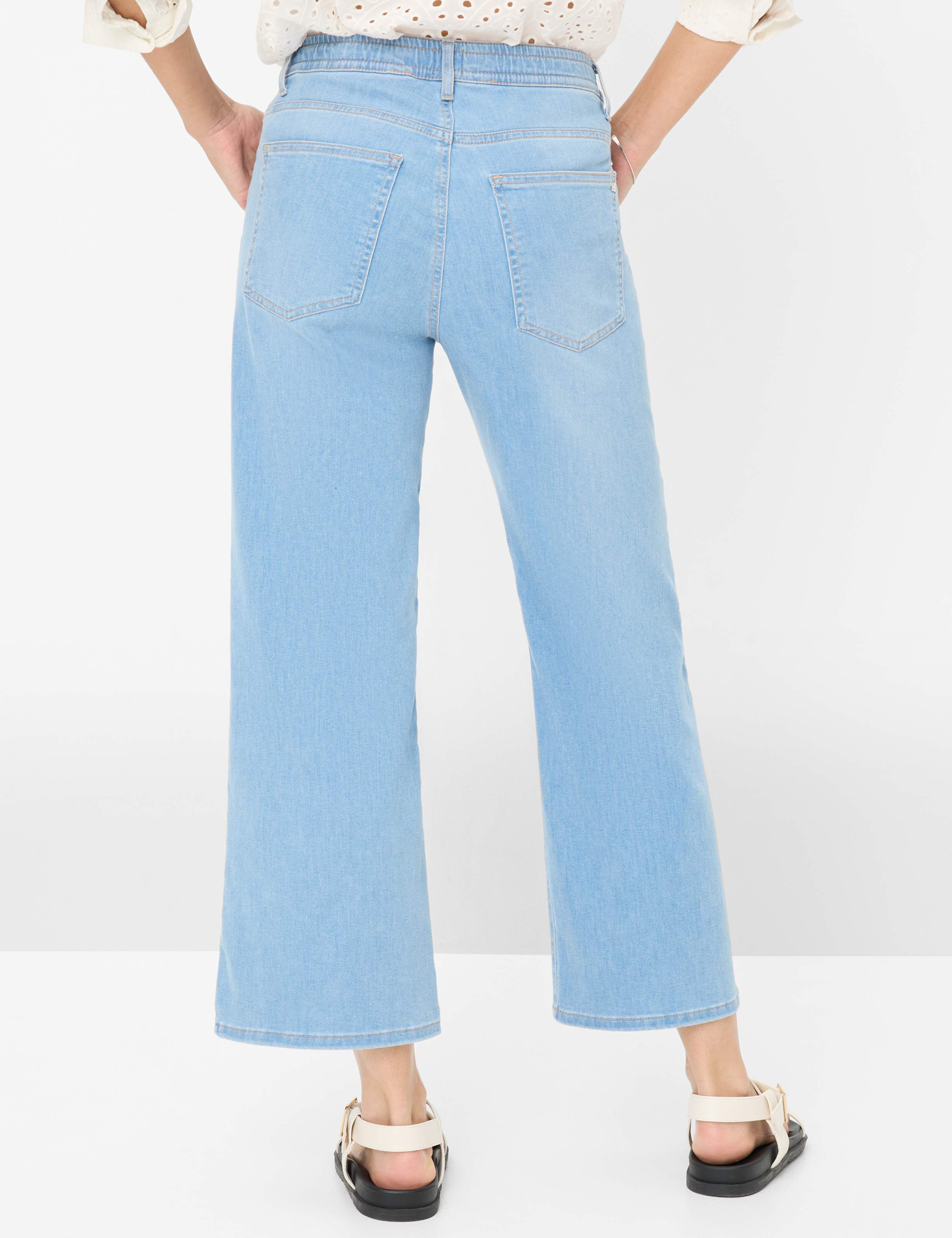 Damen Style MAINE S Denim Hellblau Wide Leg Model Rueck