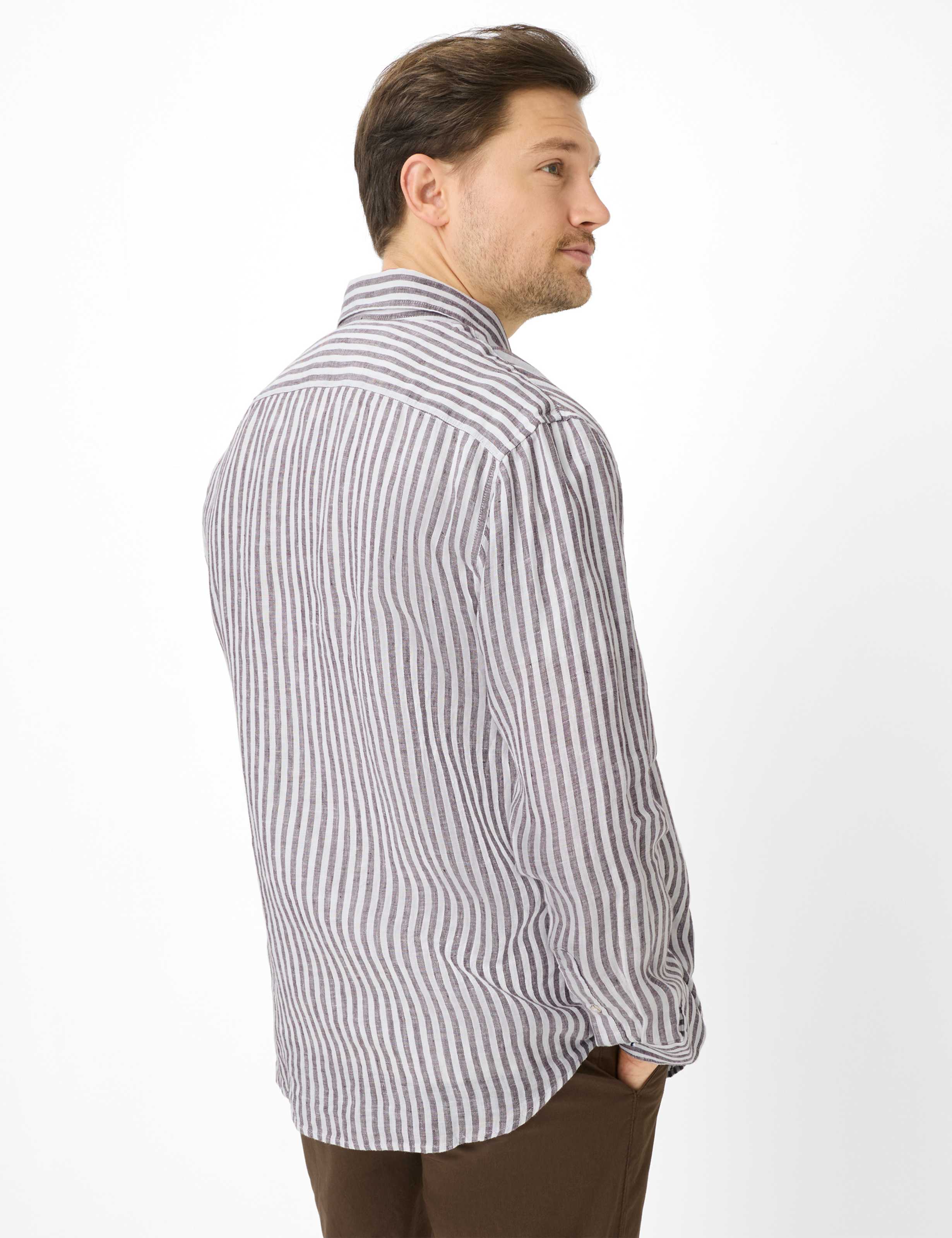 Thumbnail - Brax Herren Hemd Style DANIEL chocolate, dunkelbraun, Gr. XL