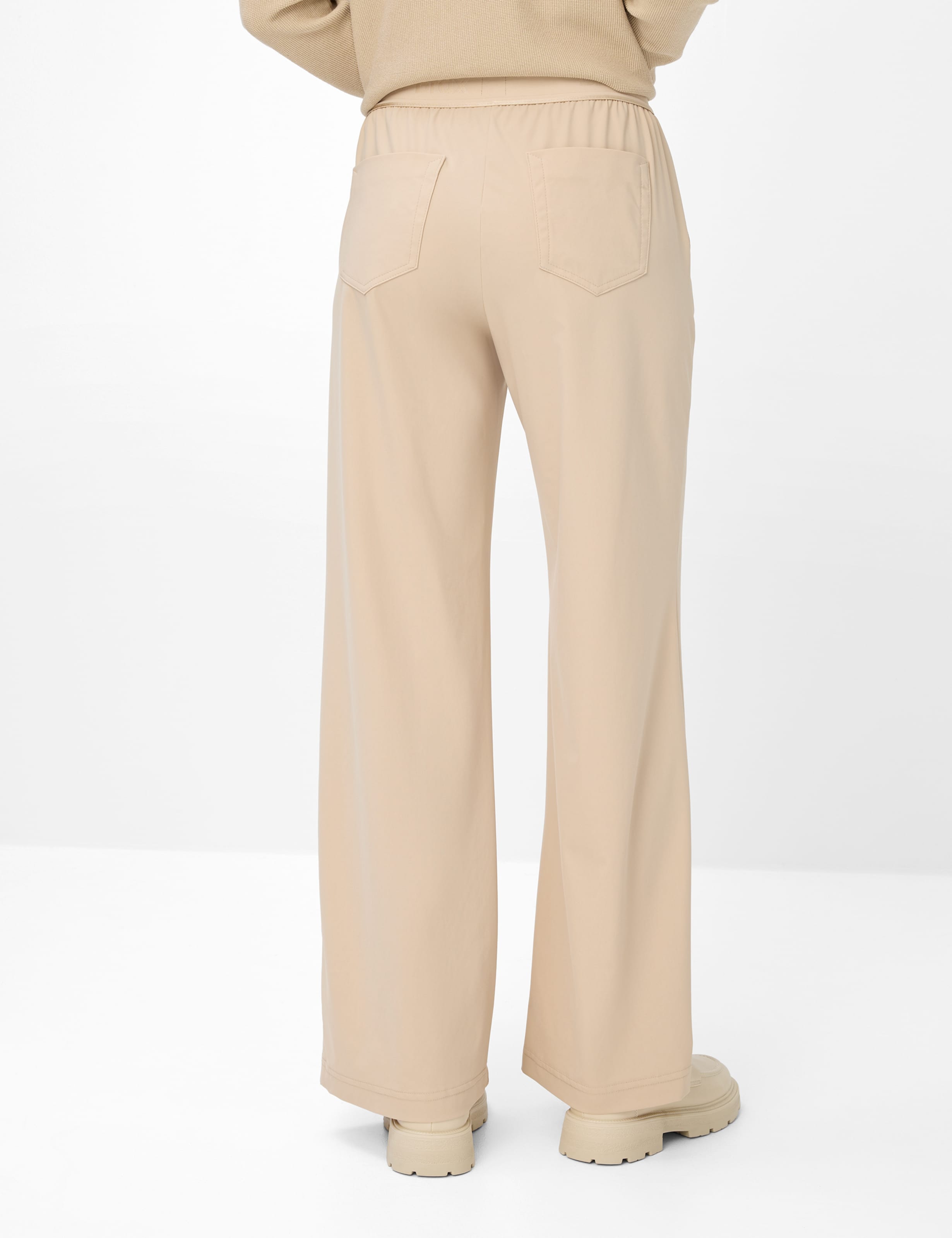 Women Style MAINE Beige Wide Leg Model back