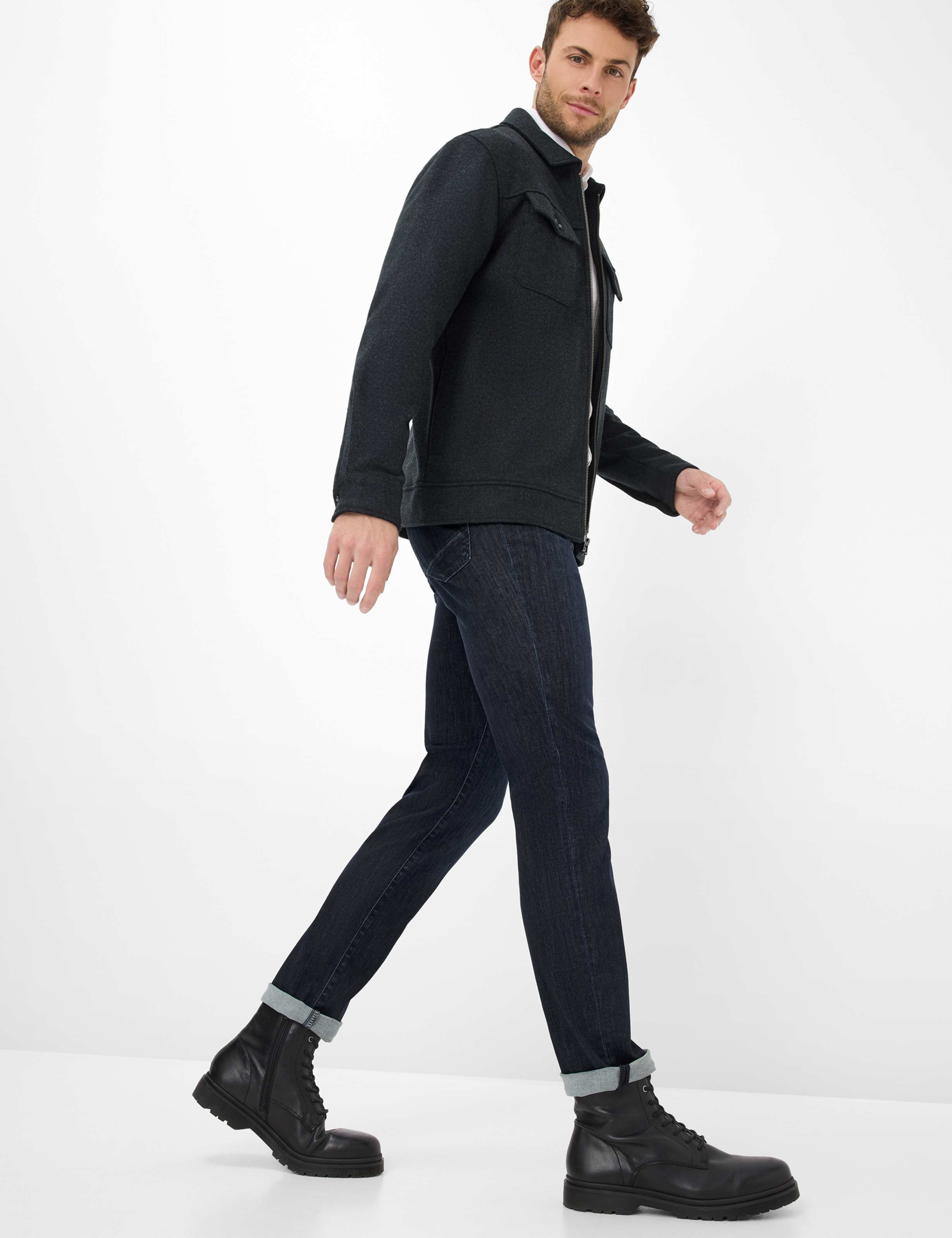 Herren Style CHUCK Denim Blau Modern Fit Detail 1