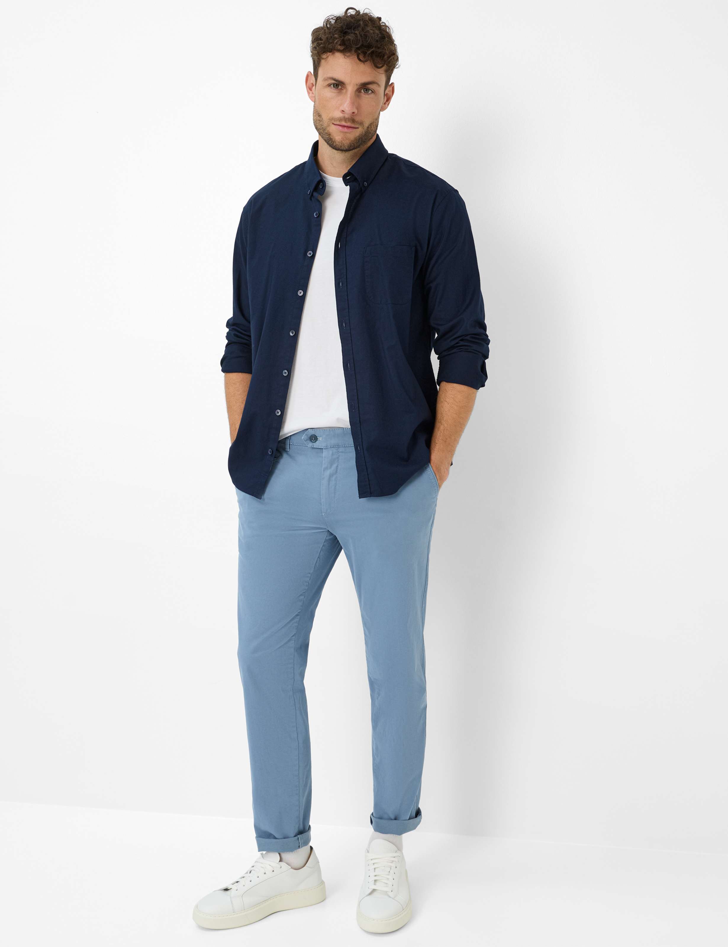 Heren Style EVEREST Lichtblauw Regular Fit Model outfit