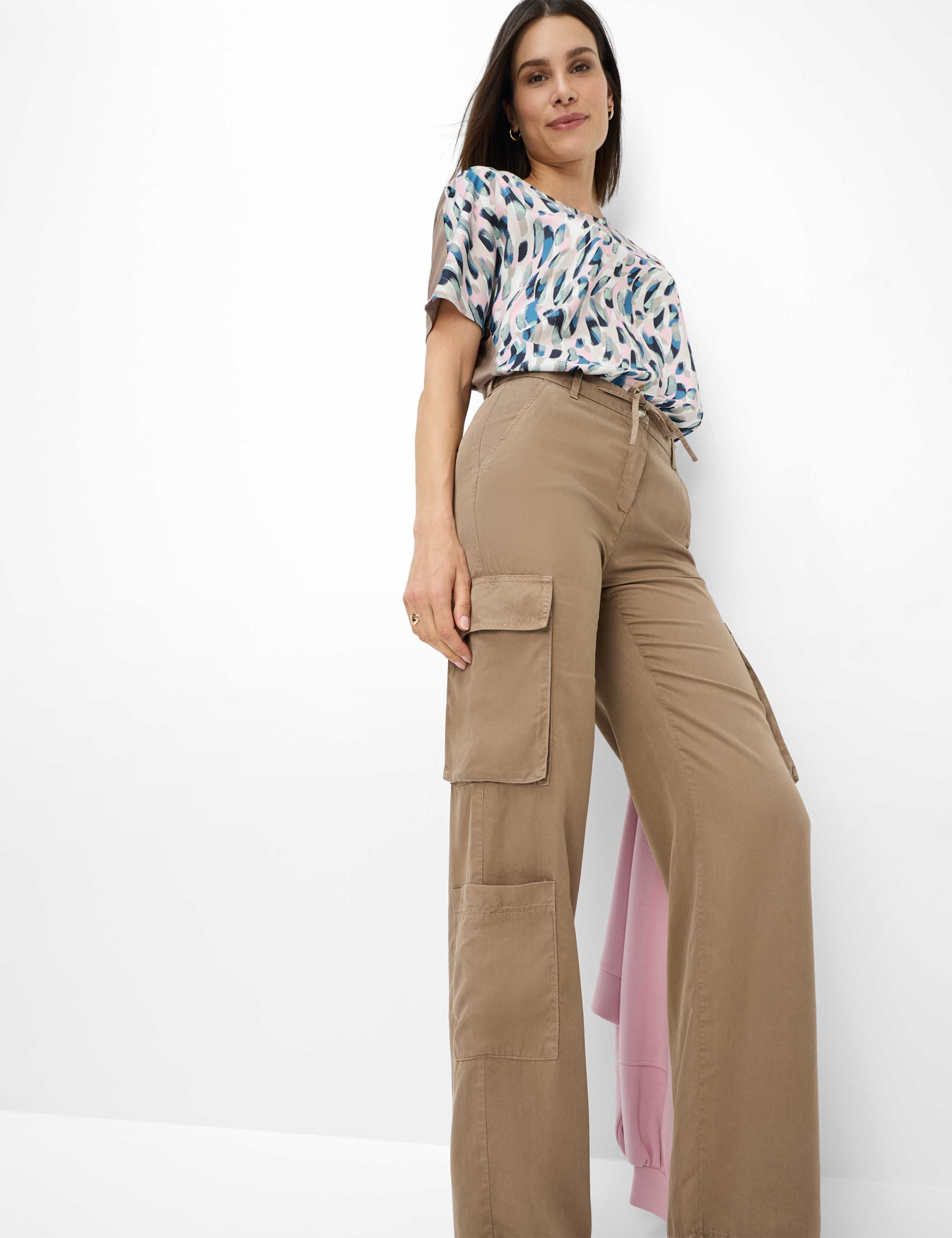 Women Style MAINE Brown Wide Leg Detail 1