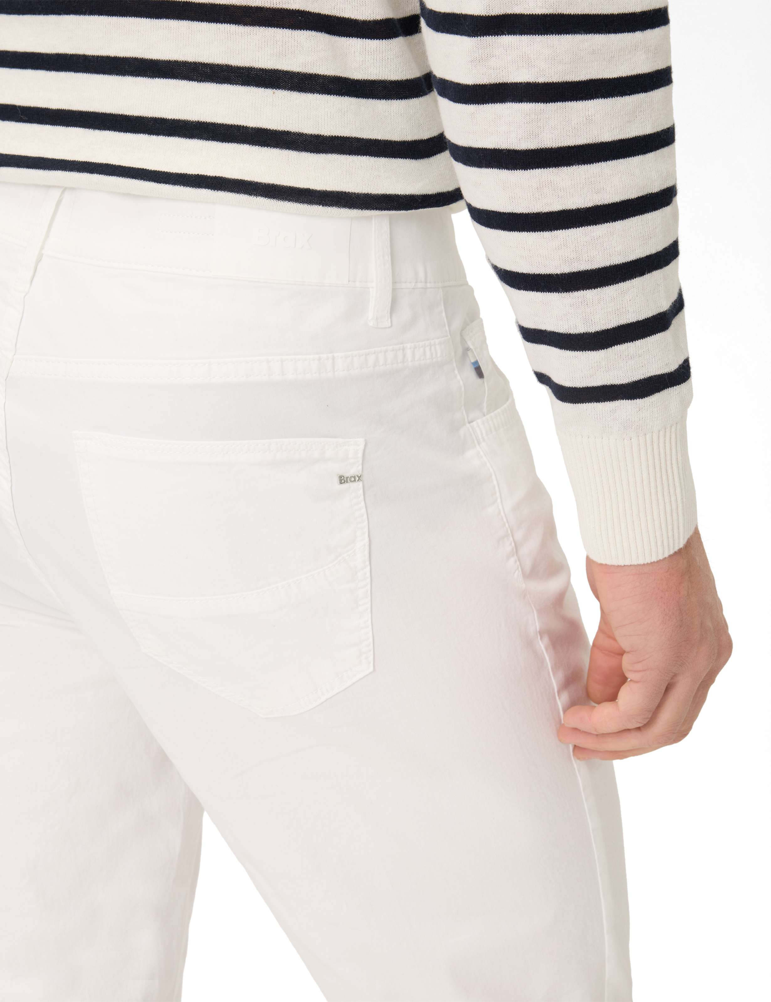 Herren Style CADIZ Weiß Straight Fit Detail 2