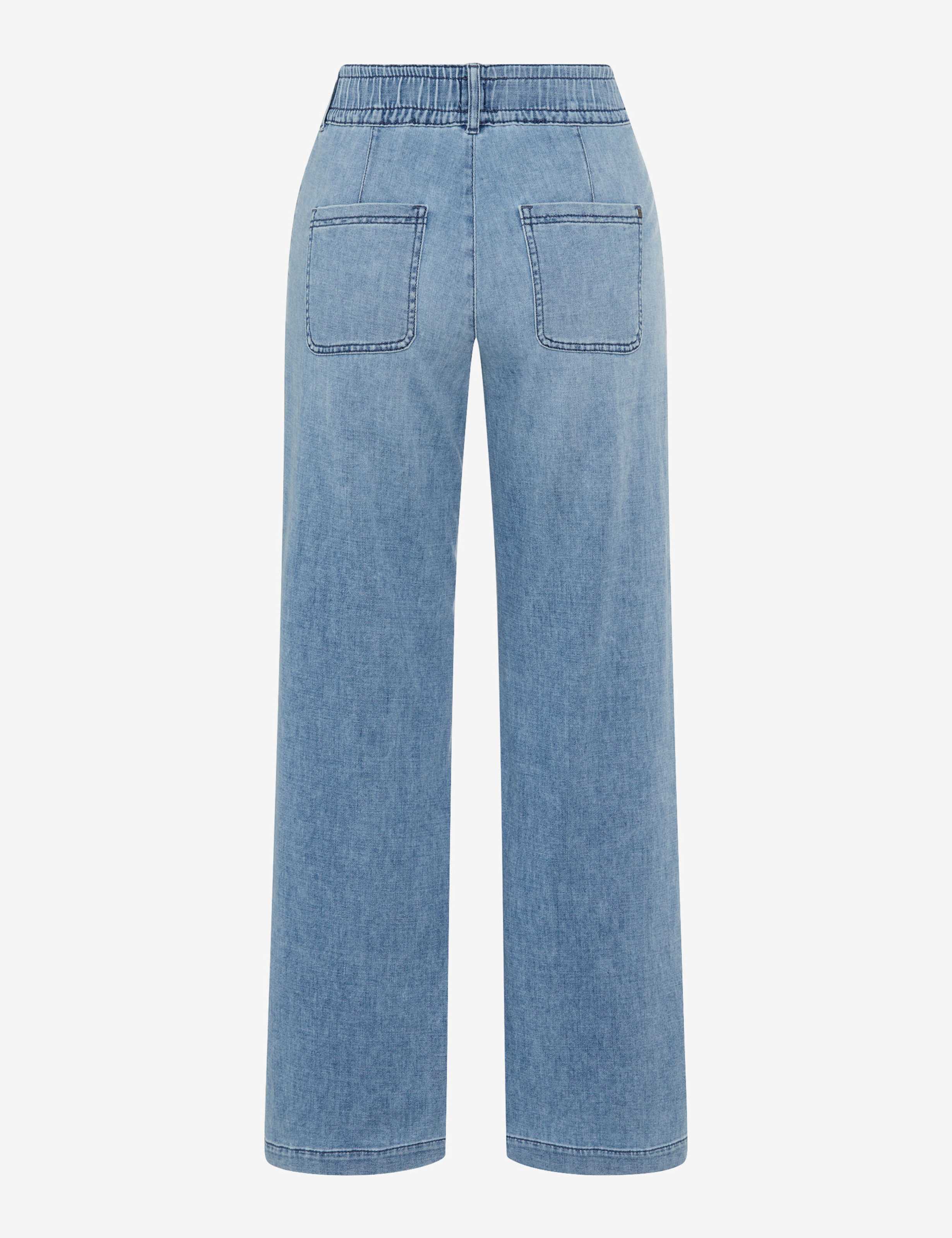 Women Style MAINE Denim Blue Wide Leg Stand-alone rear view