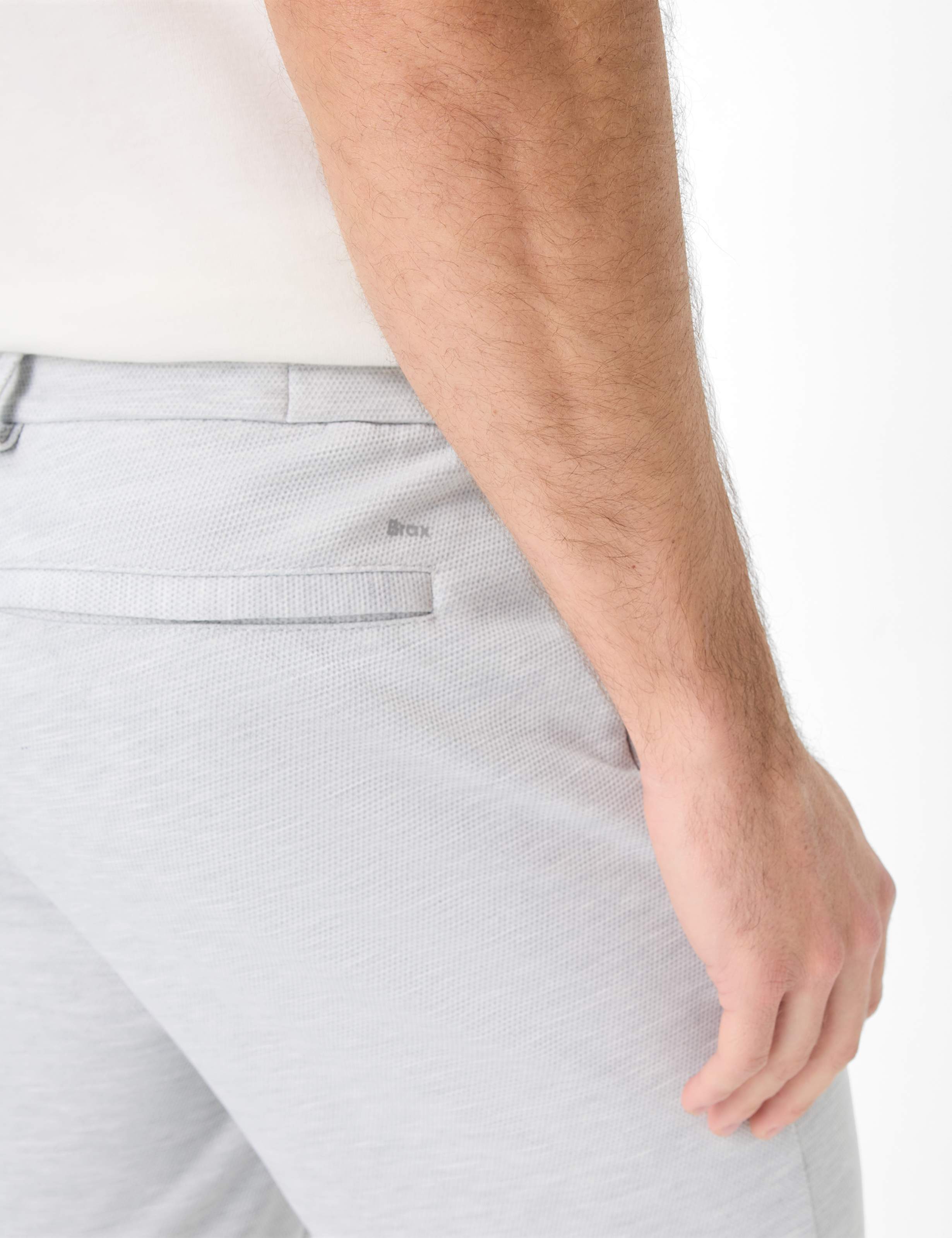 Herren Style SILVIO Hellgrau Modern Fit Detail 2