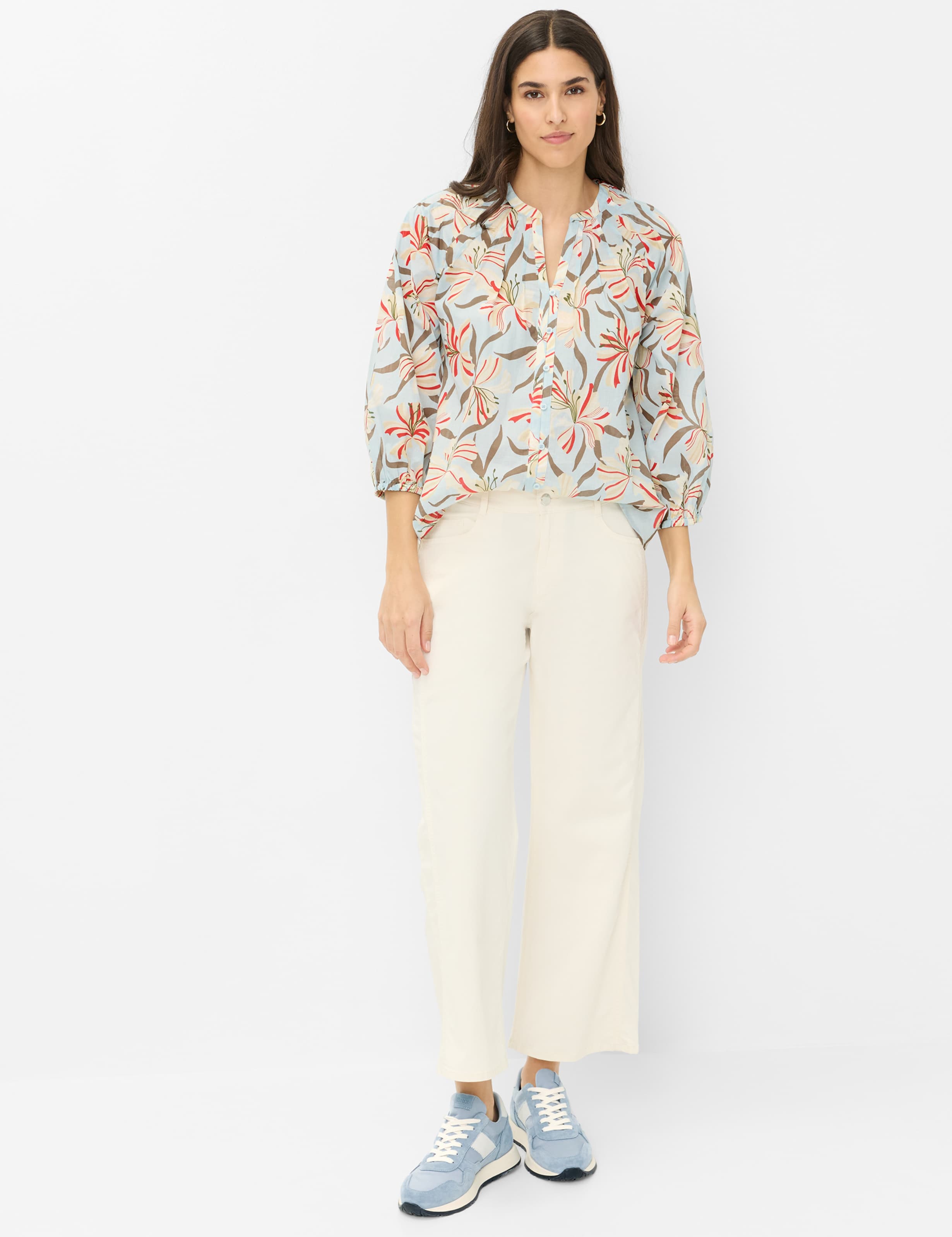 Dames Style MAINE S Crème Wit Wide Leg Model outfit