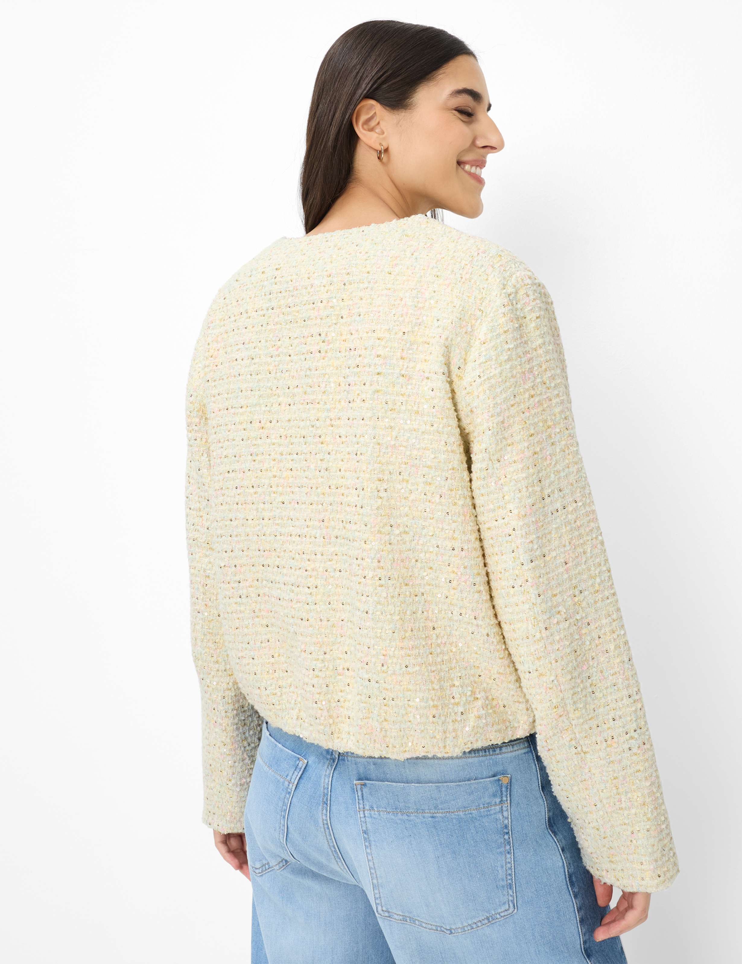 Thumbnail - Brax Damen Jacke Style LYON soft ecru, cremeweiß, Gr. 40