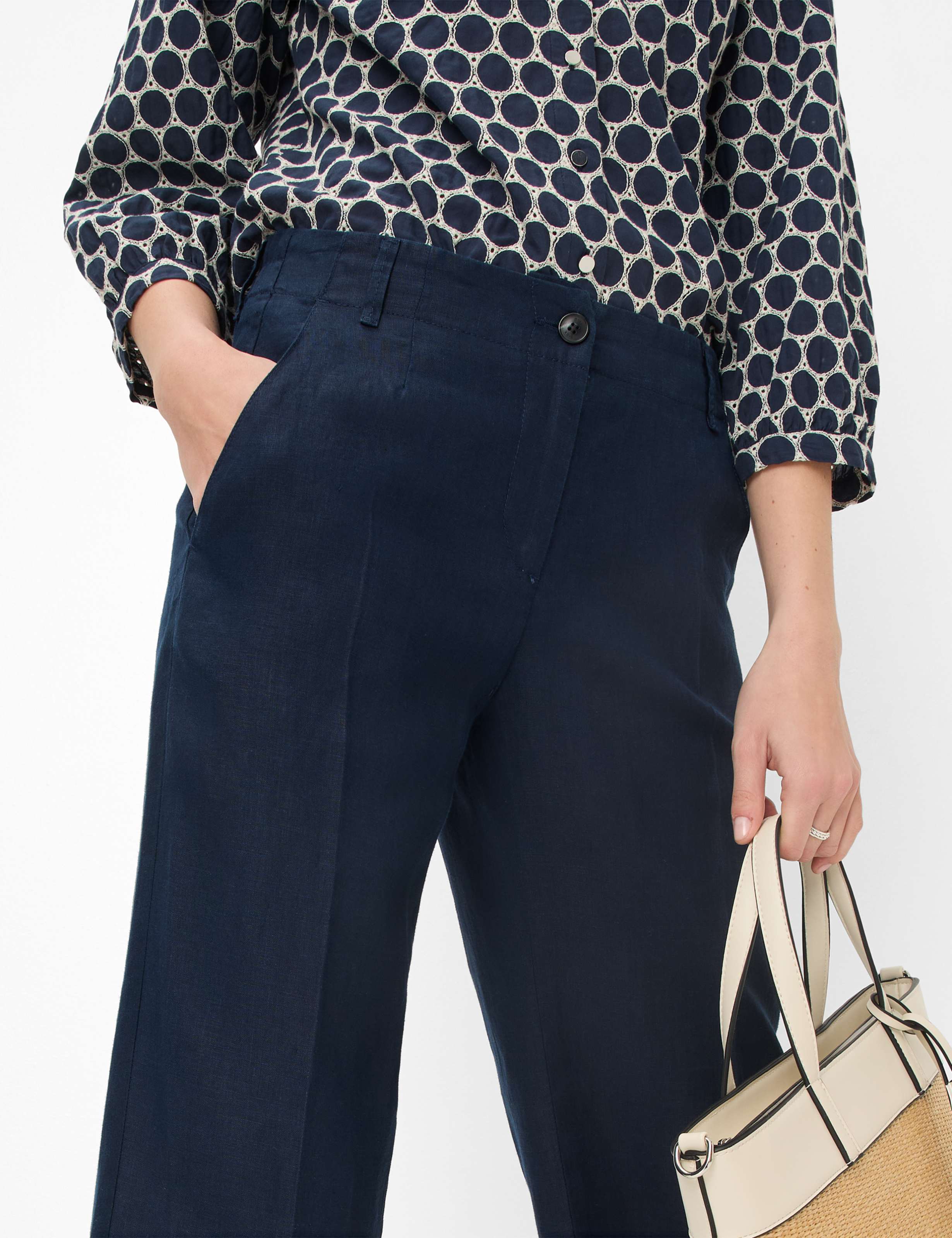 Women Style MAINE S Dark Blue Wide Leg Detail 1