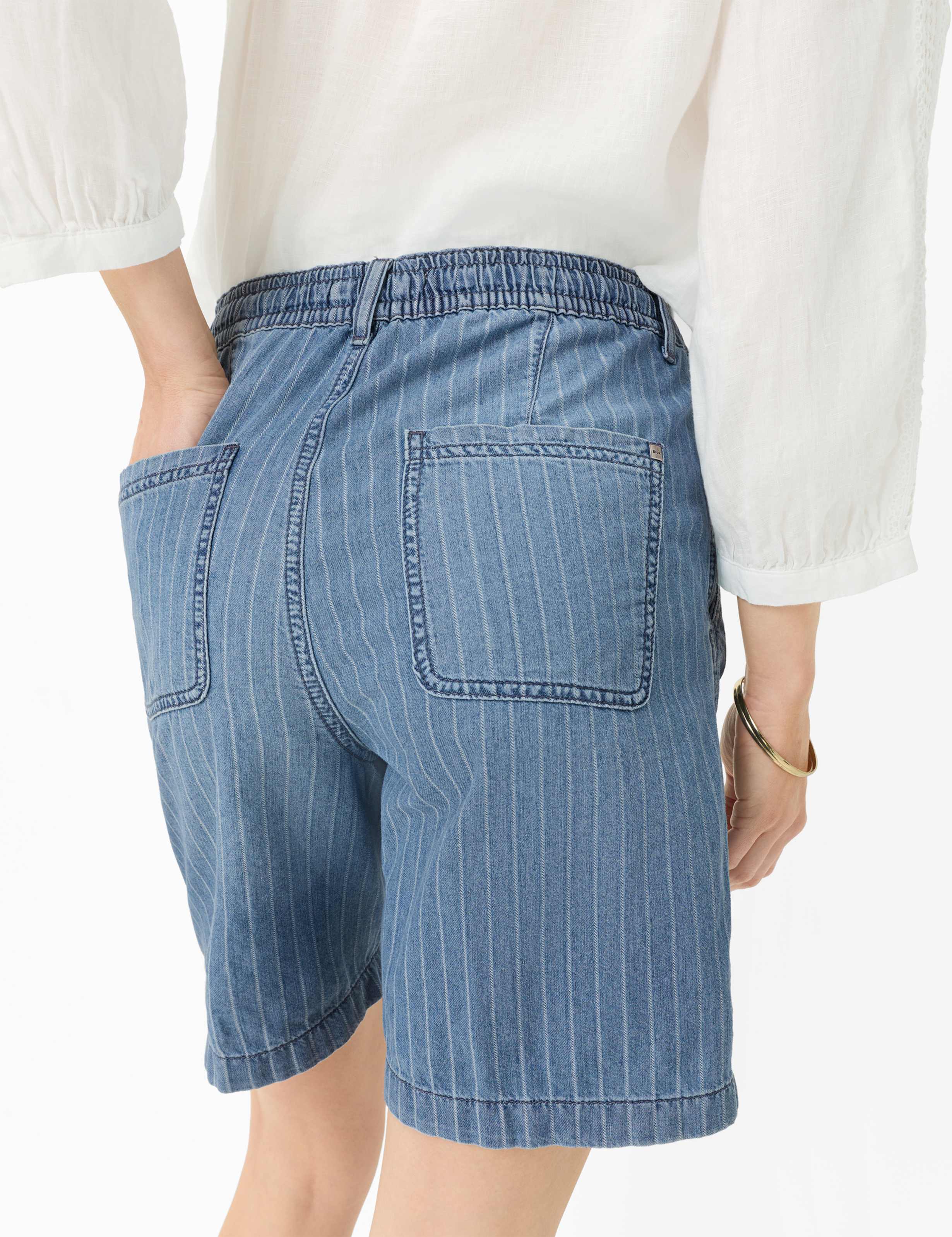 Damen Style MAINE B Denim Blau Wide Leg Detail 1