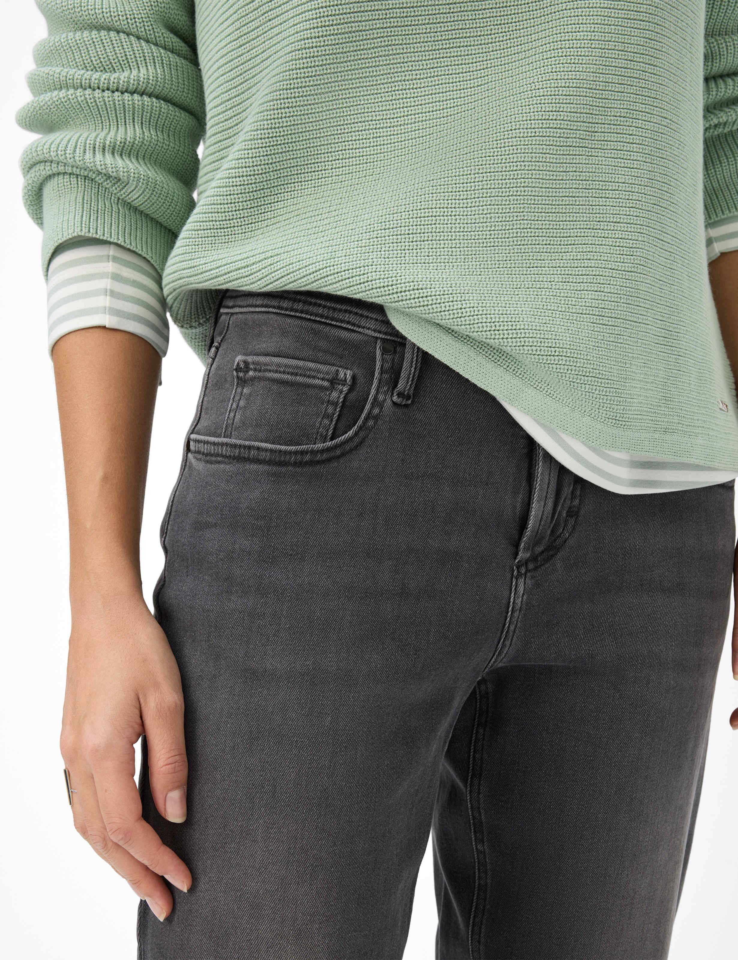Femme Style MILEY S Denim Gris Moyen Relaxed Fit Détail 2