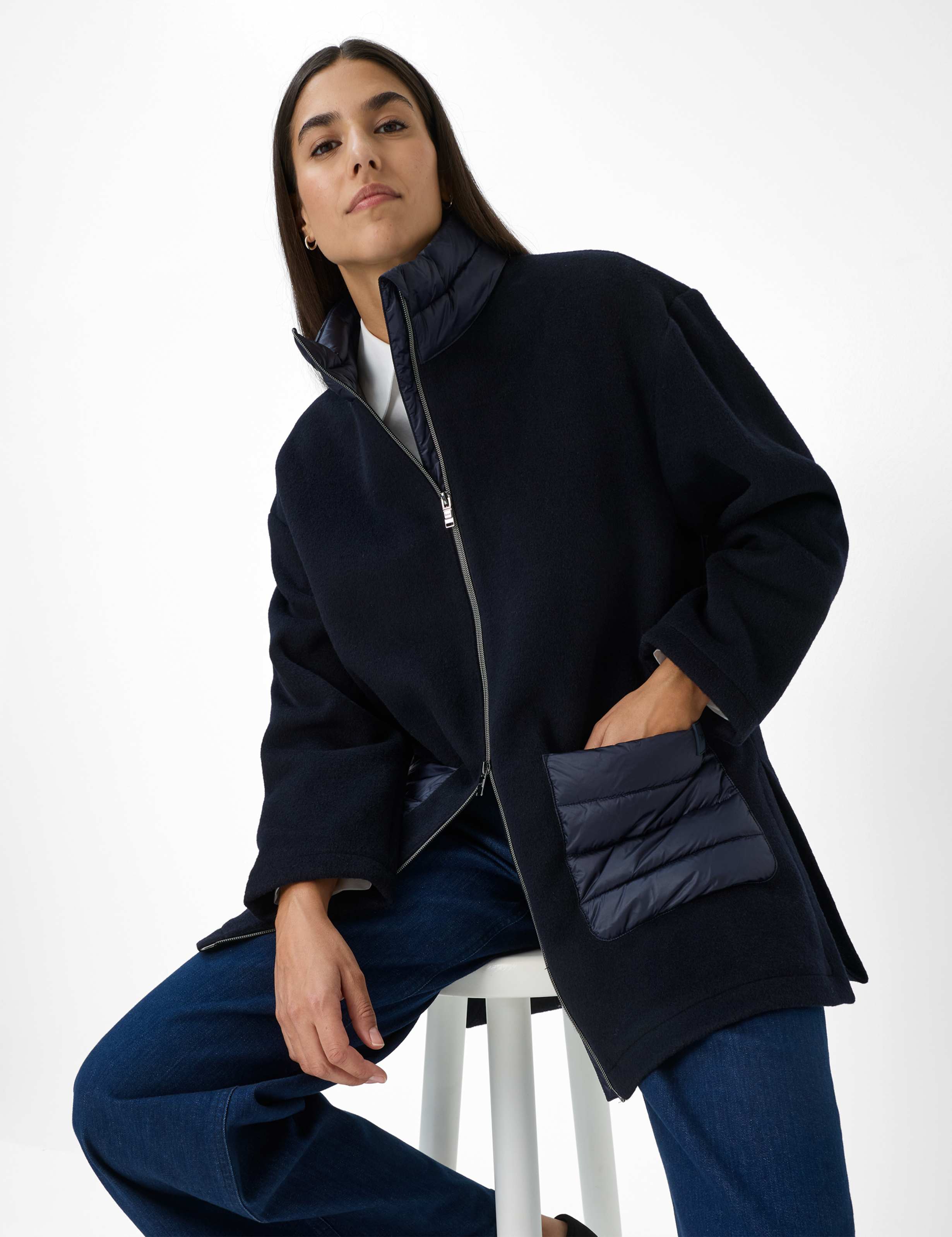 Thumbnail - Brax Damen Jacke Style OSAKA navy, dunkelblau, Gr. 42