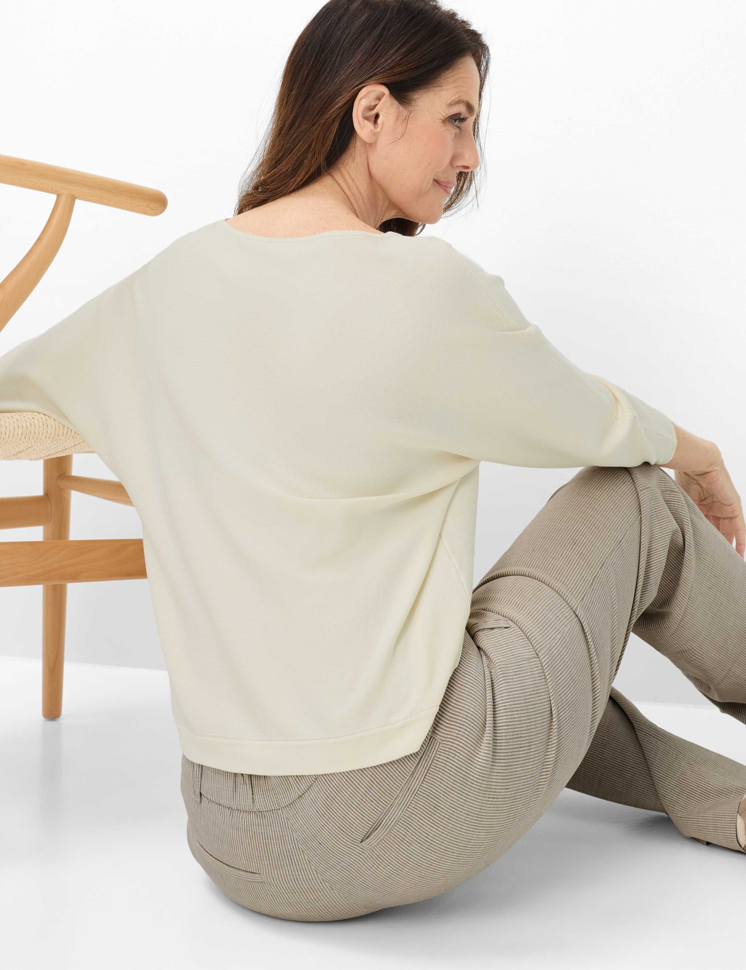 Femme Style PEGGY FLARED Beige Slim Fit Détail 1