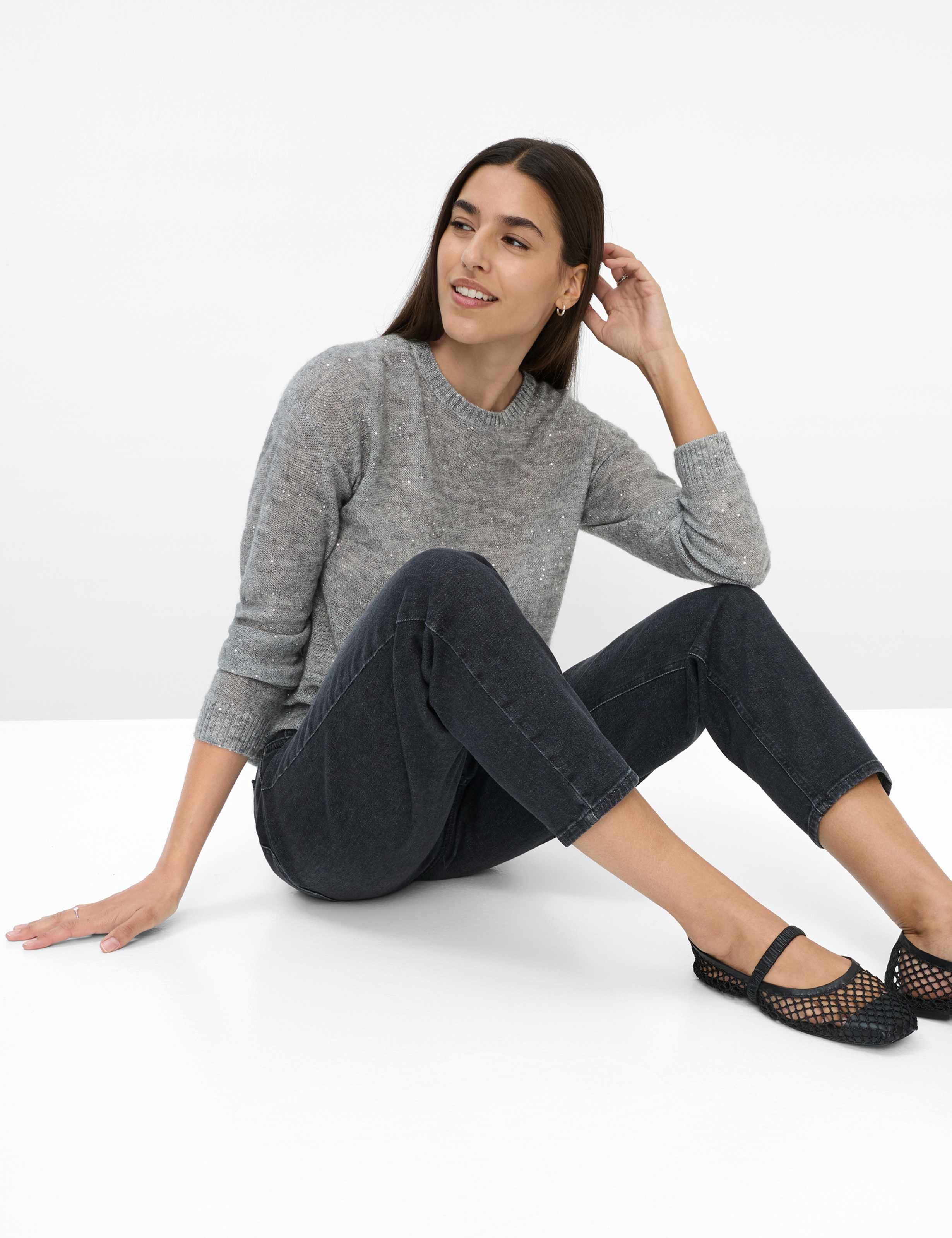 Damen Style MILEY S Denim Dunkelgrau Modern Fit Detail 1