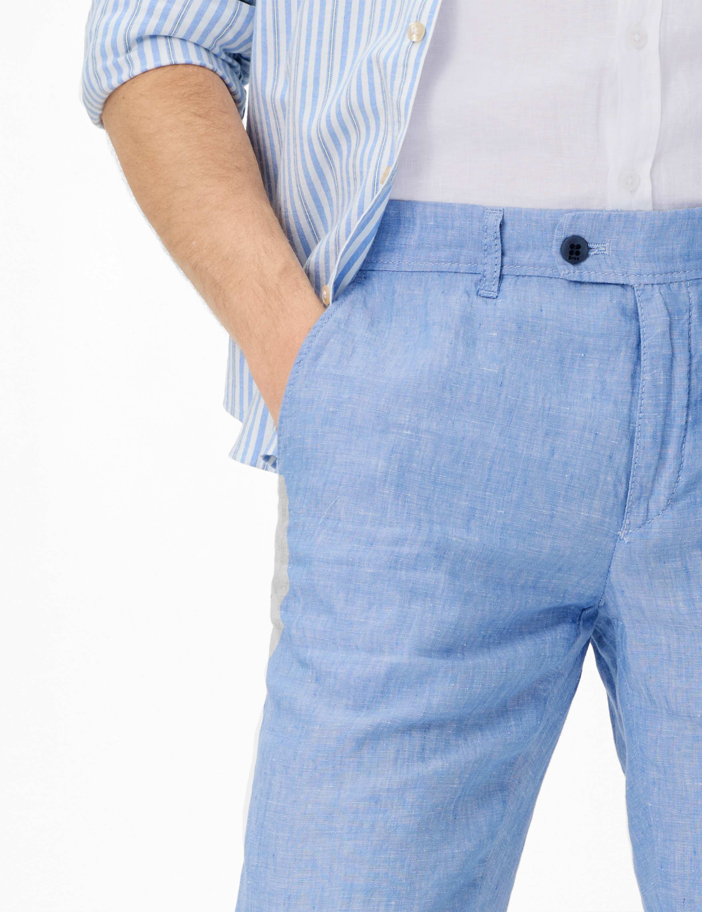 Herren Style EVANS Hellblau Regular Fit Detail 1