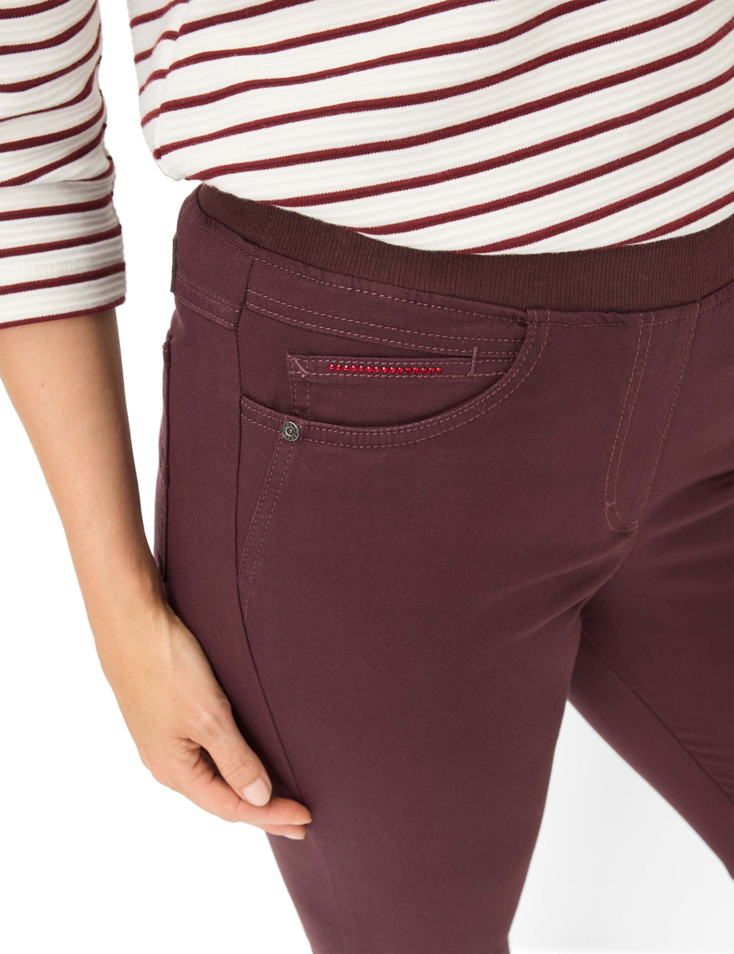 Femme Style PAMINA Rouge Foncé Slim Fit Détail 2