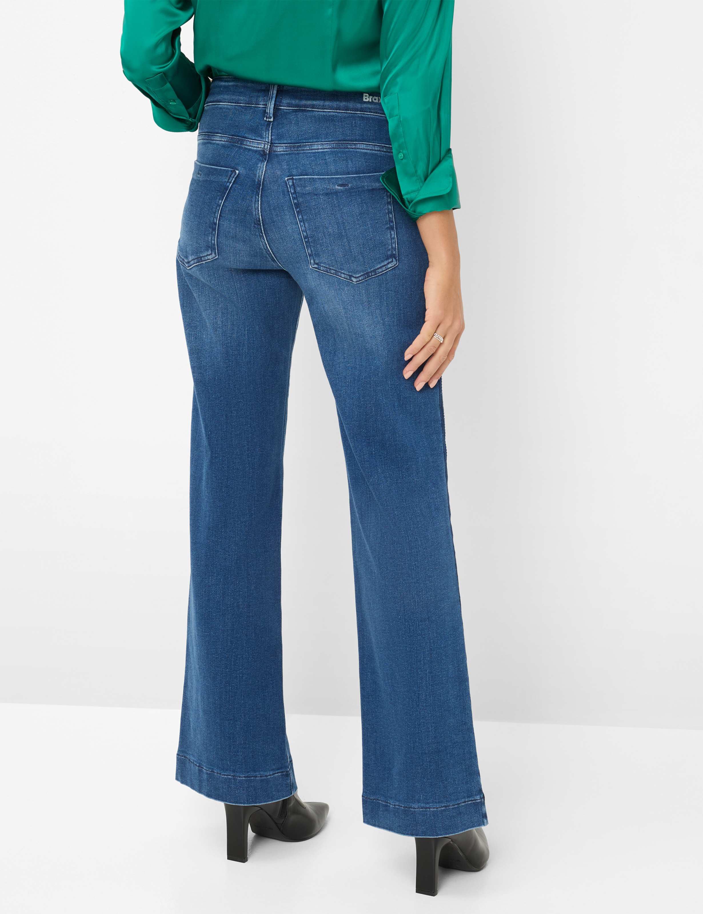 Thumbnail - Brax Damen Five-Pocket-Hose Style MAINE USED LIGHT BLUE, denim hellblau, Gr. 34L