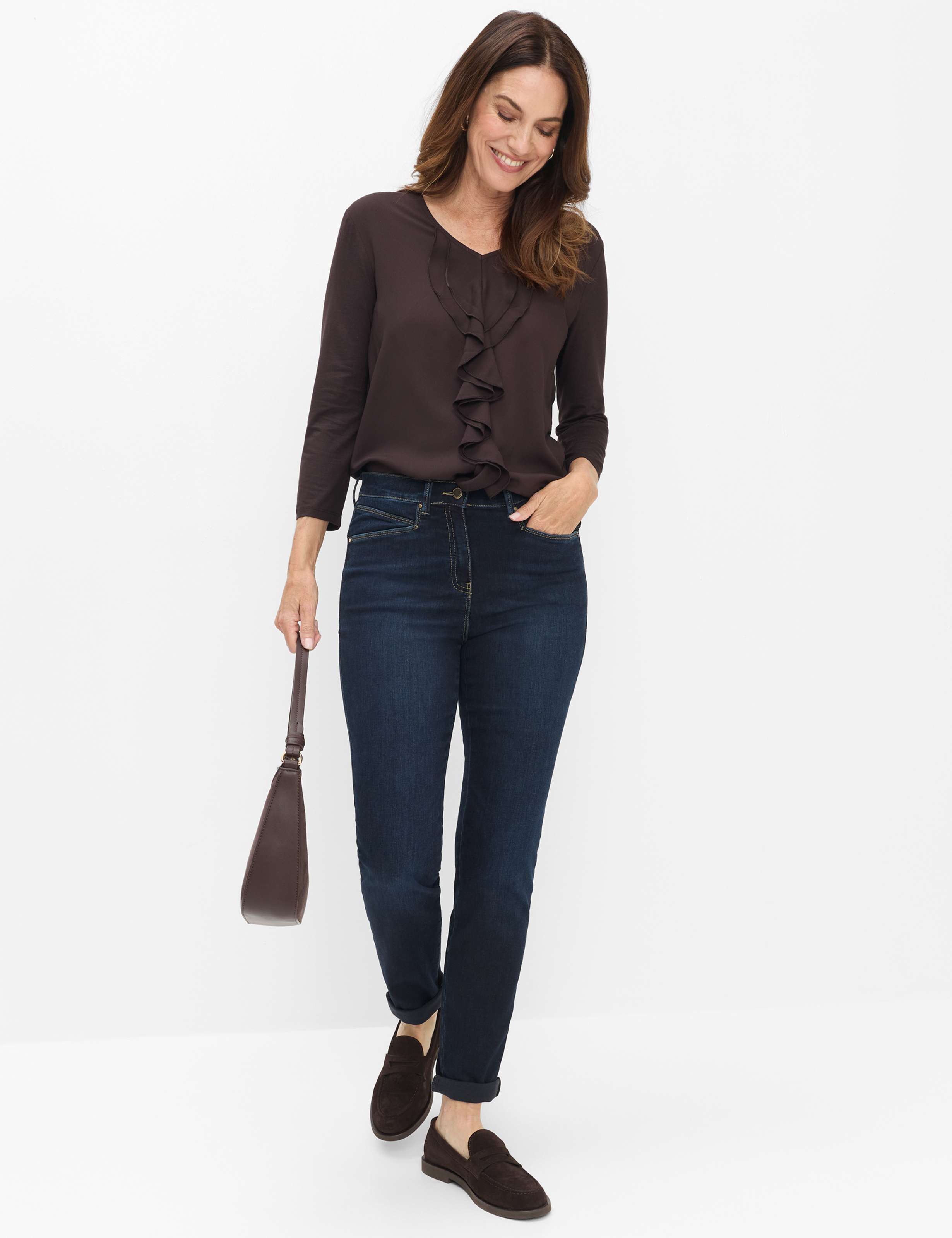 Damen Style LUCA Denim Dunkelblau  Model Outfit