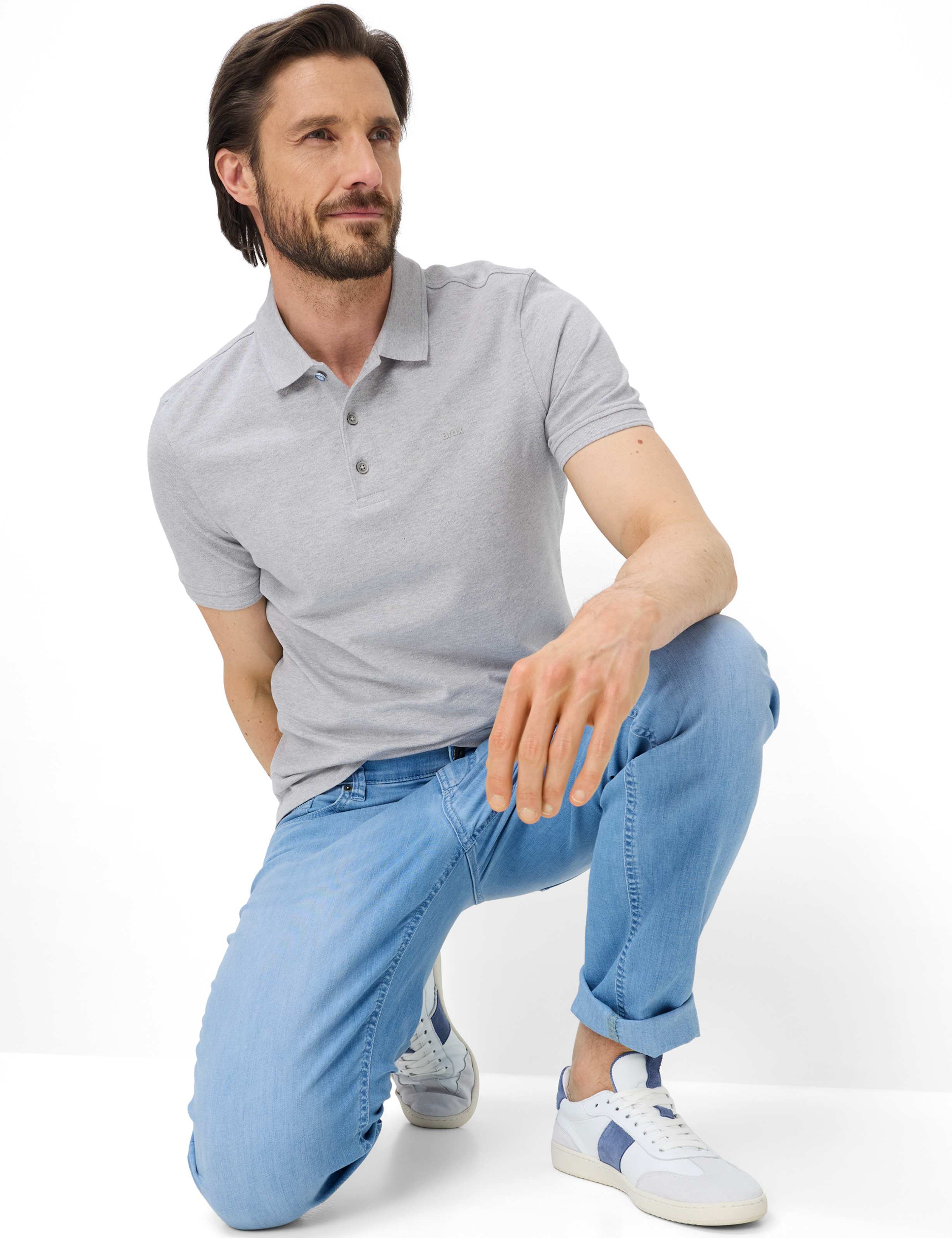 Herren Style LUKE Denim Hellblau Regular Fit Detail 1