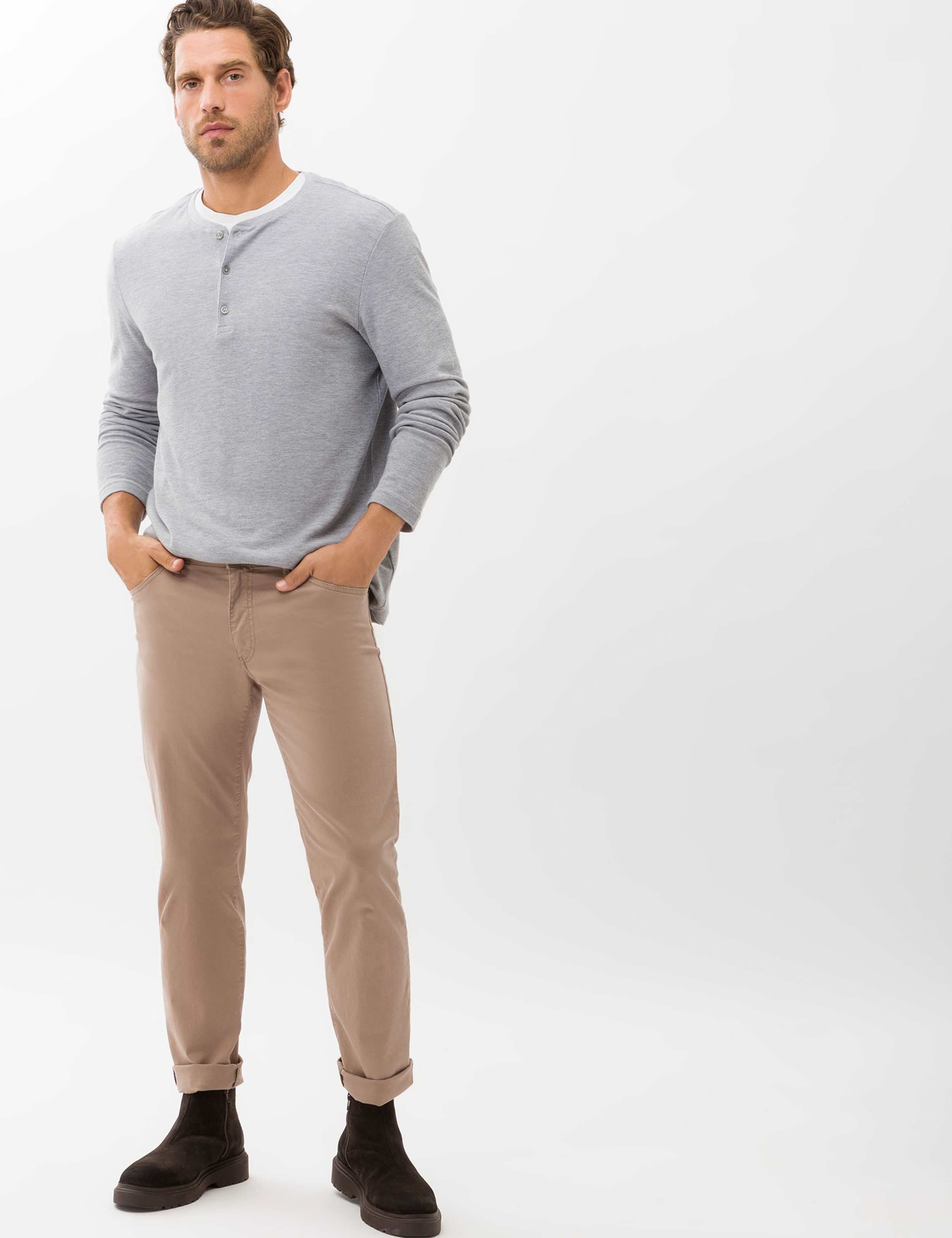 Men Style CADIZ Brown Straight Fit Model Outfit