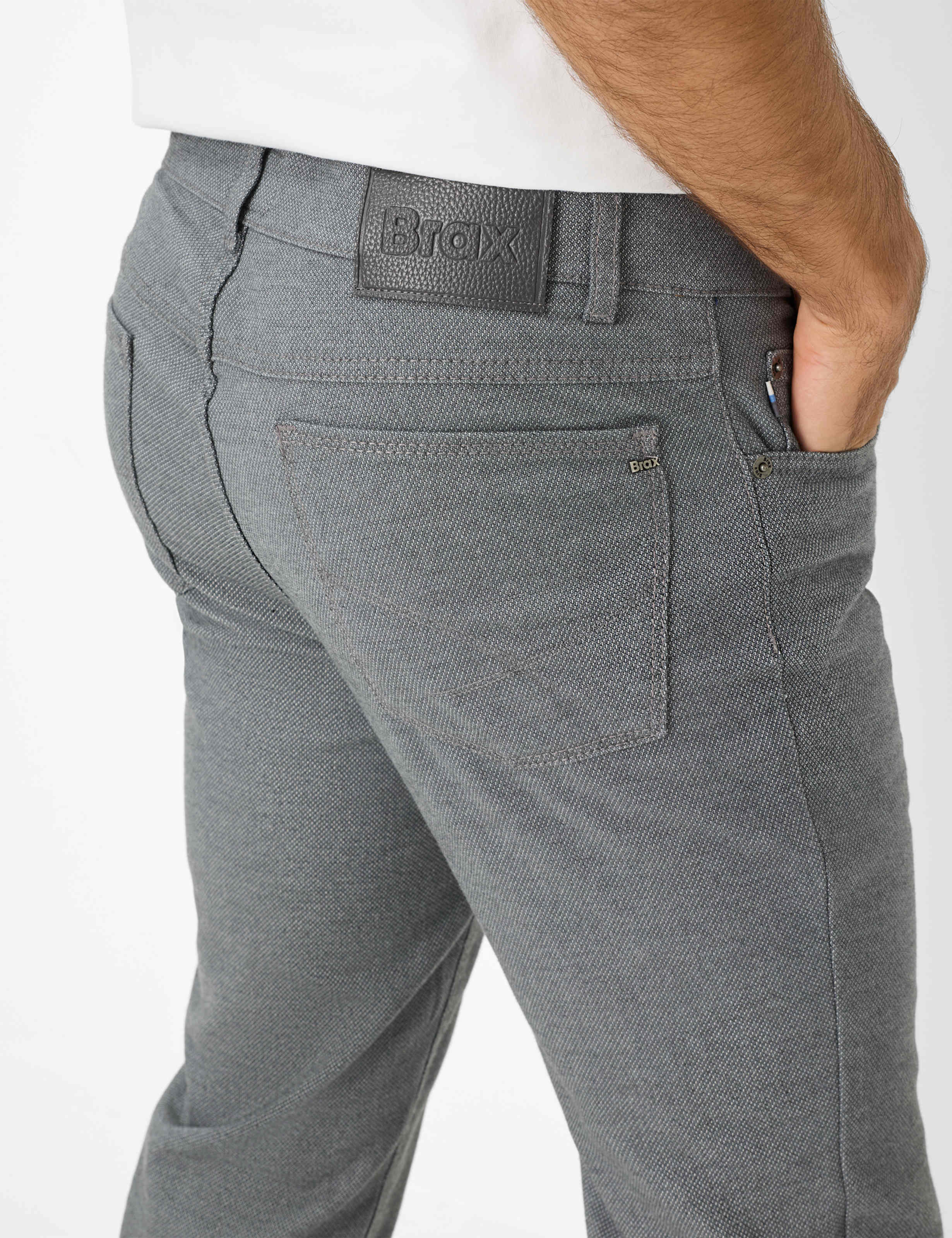 Heren Style COOPER Mediumgrijs Regular Fit Detail 2