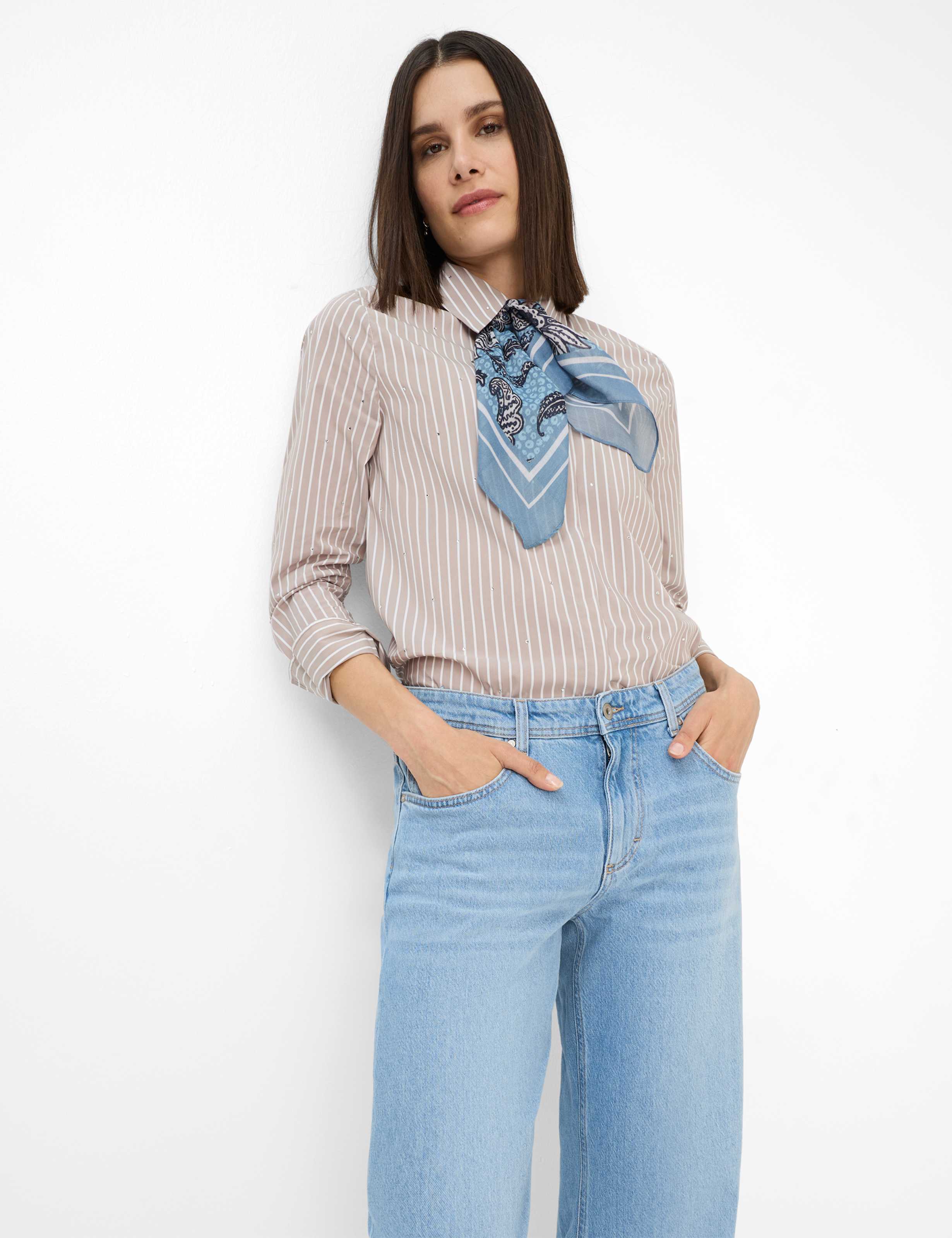 Femme Style MORGAN Denim Bleu Wide Leg Détail 1