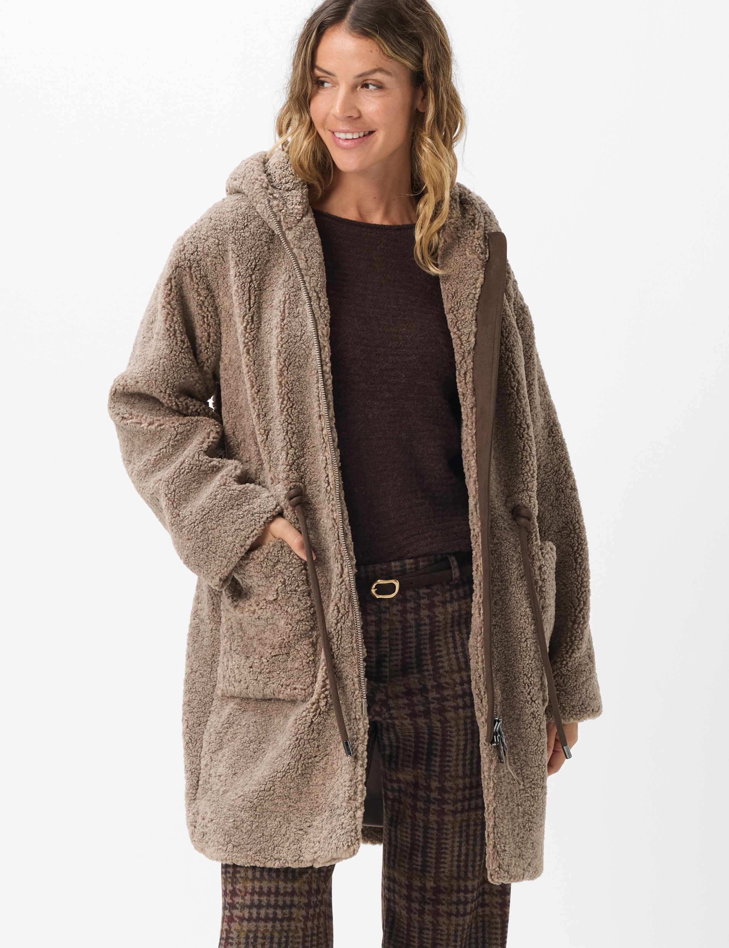 Brax Dames Jas  Style YASMIN warm greige, bruin, maat 36
