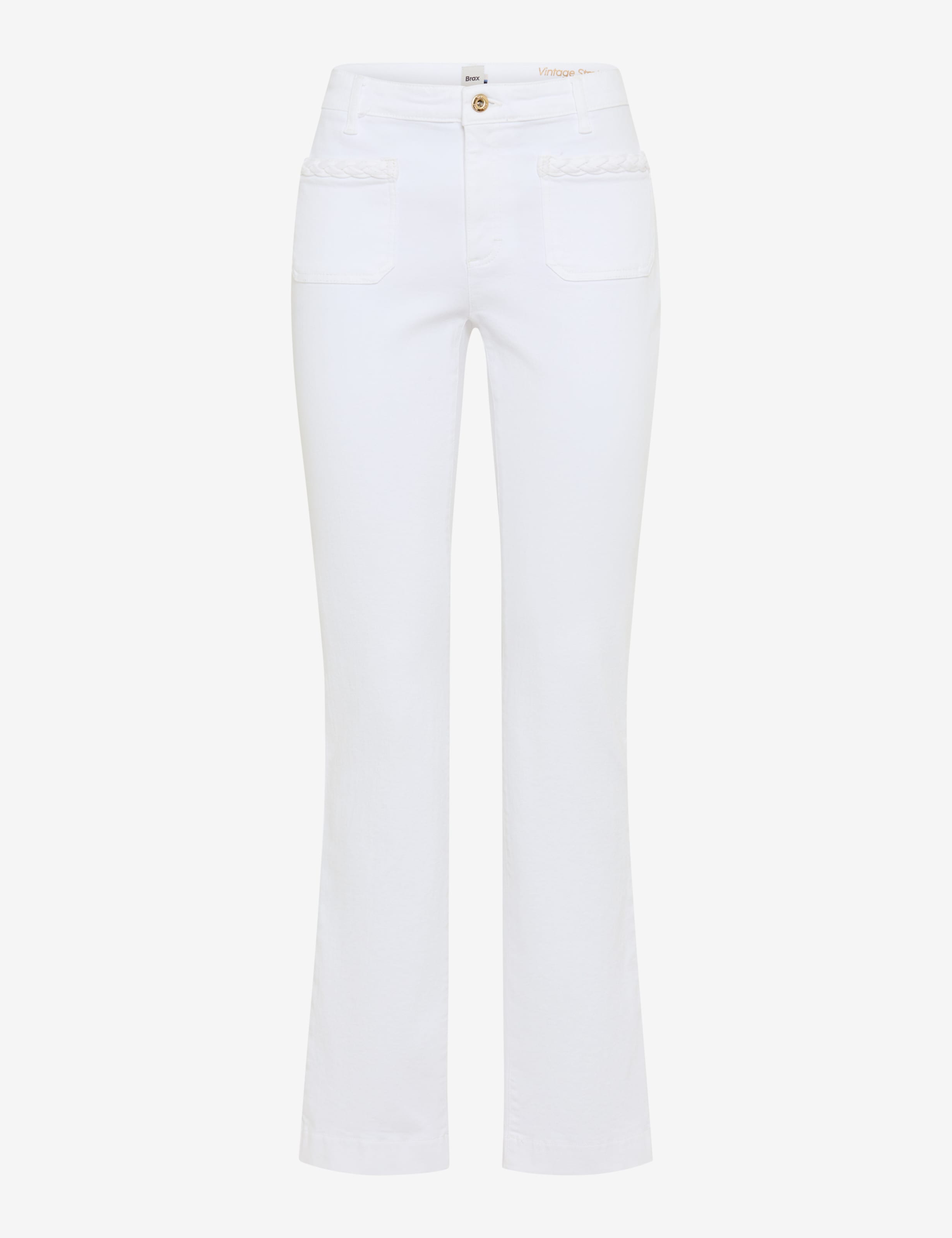 Women Style MARY BOOT Denim White Regular Fit Stand-alone front view