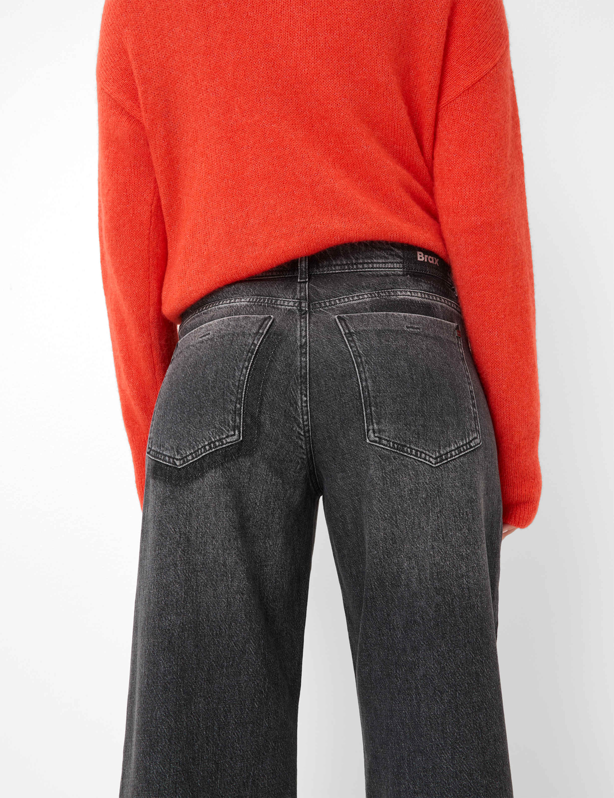 Femme Style MORGAN Denim Gris Foncé Wide Leg Détail 2
