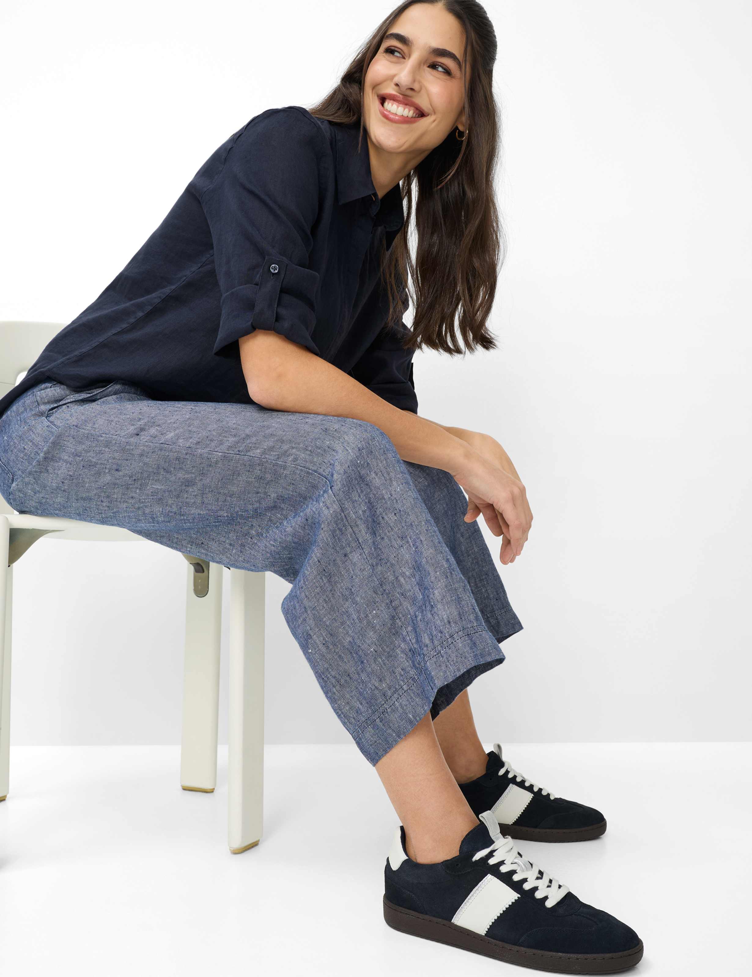 Women Style MAINE S Blue Wide Leg Detail 1