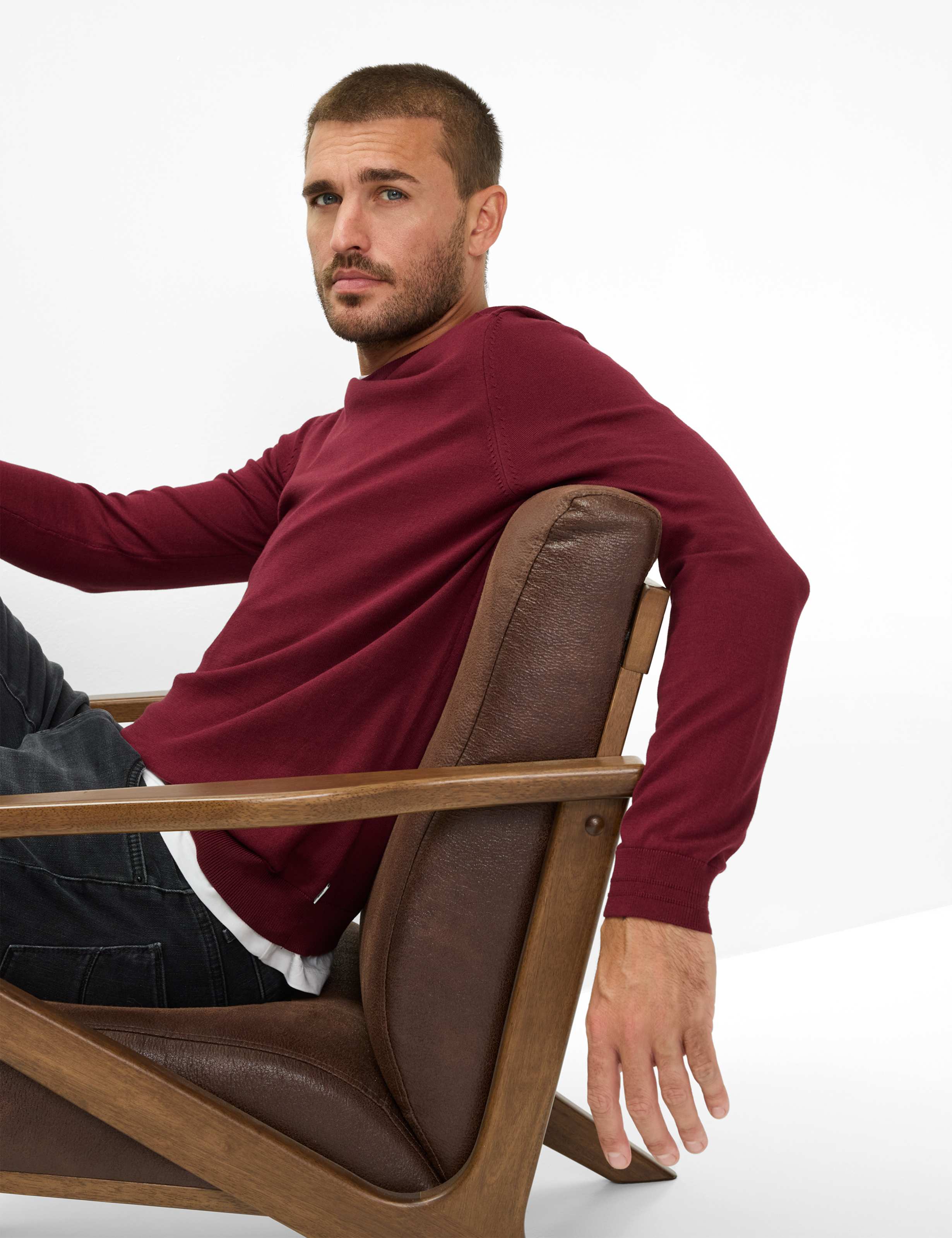Homme Style RICK Rouge Foncé  Détail 1