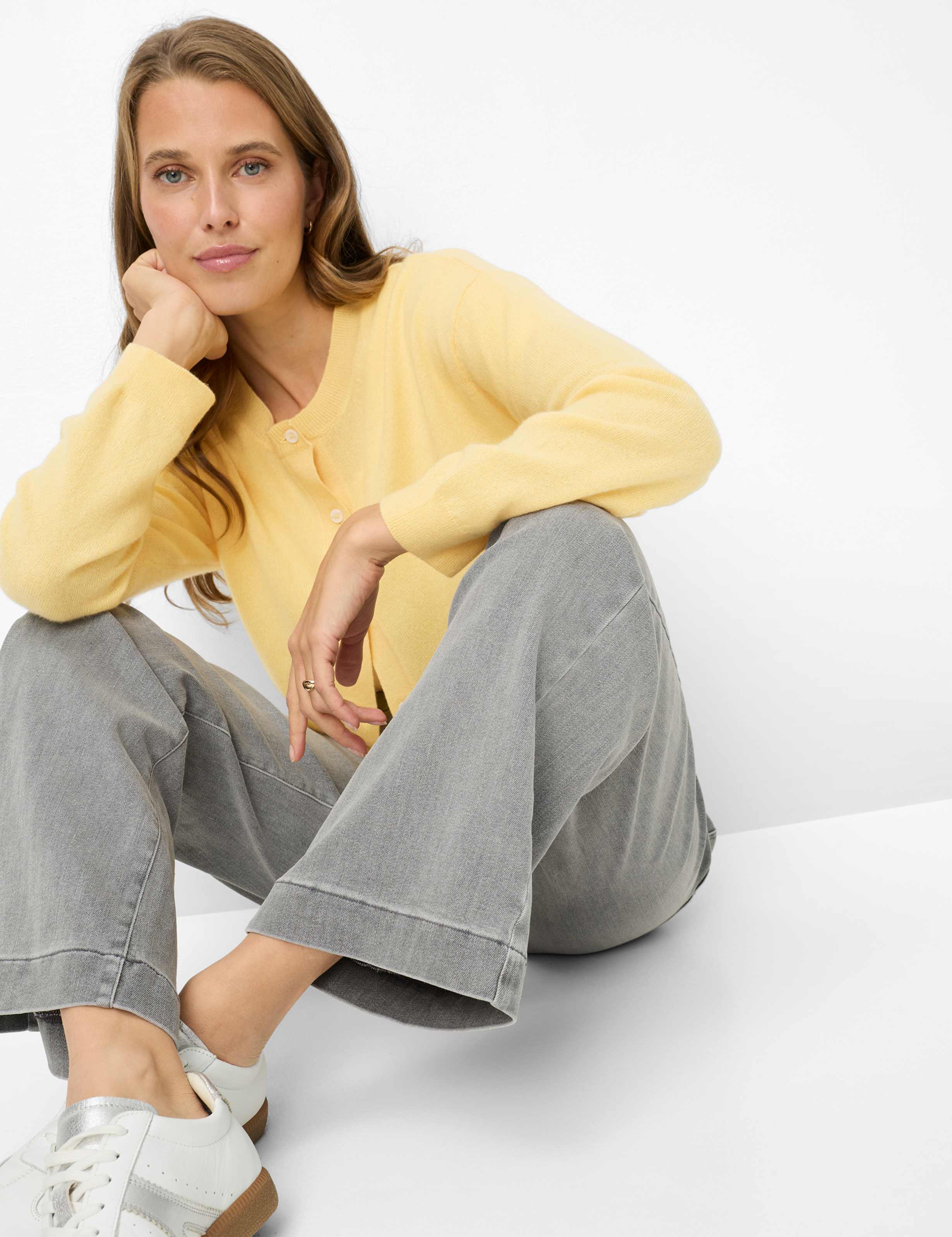 Dames Style MAINE Denim Lichtgrijs Wide Leg Detail 1