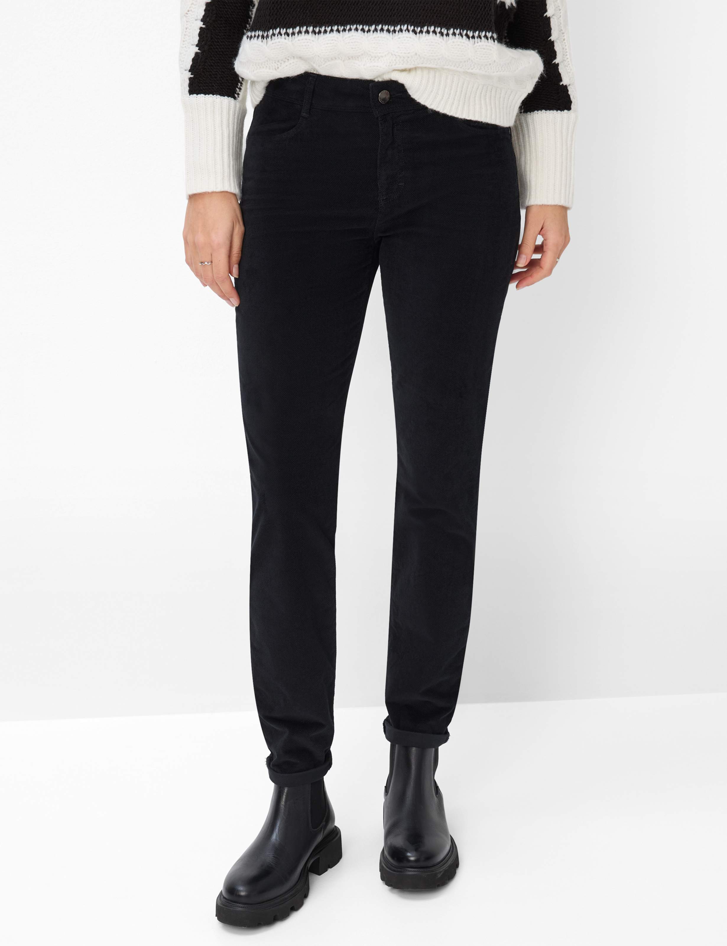Velvet: Five-Pocket-Hose im Slim Fit