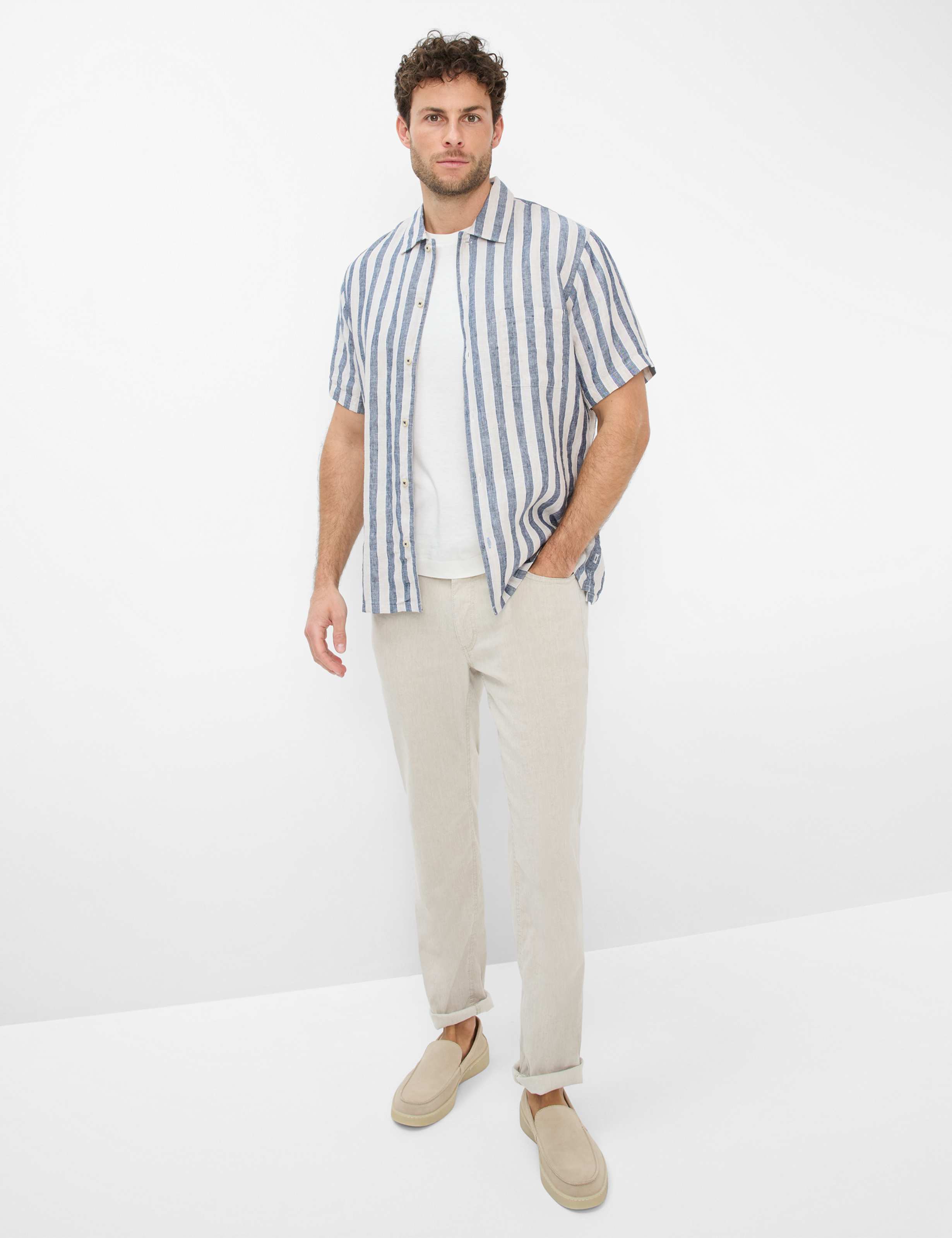 Herren Style COOPER Hellbeige Regular Fit Model Outfit