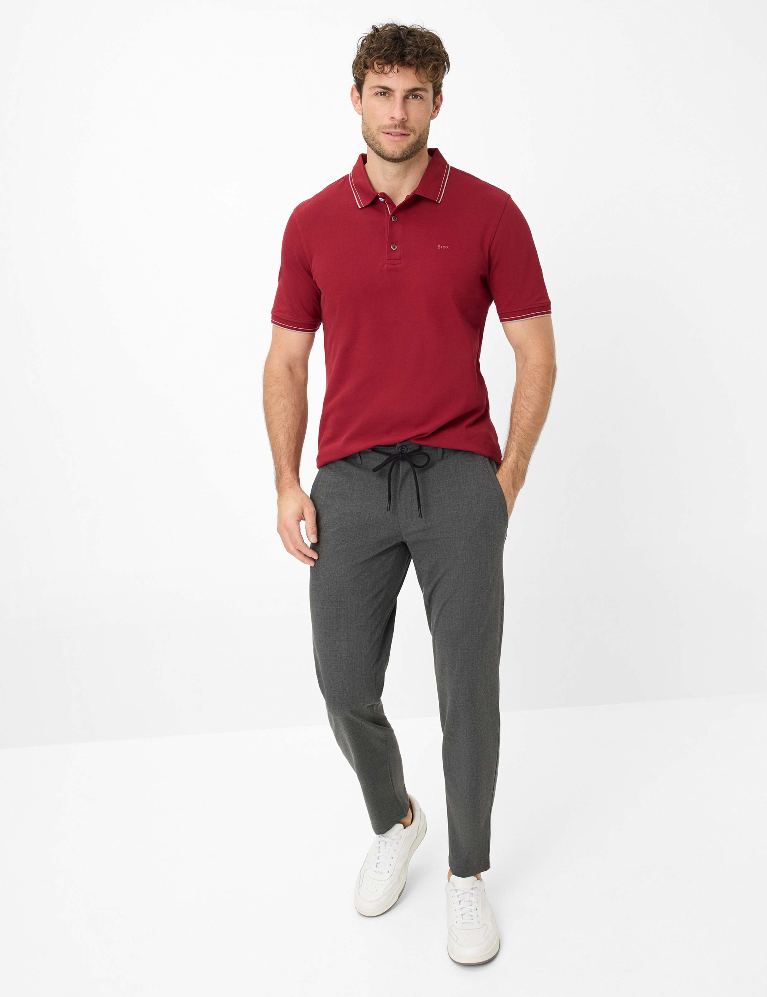 Men Style PHIL Medium Gray Modern Fit Model Outfit