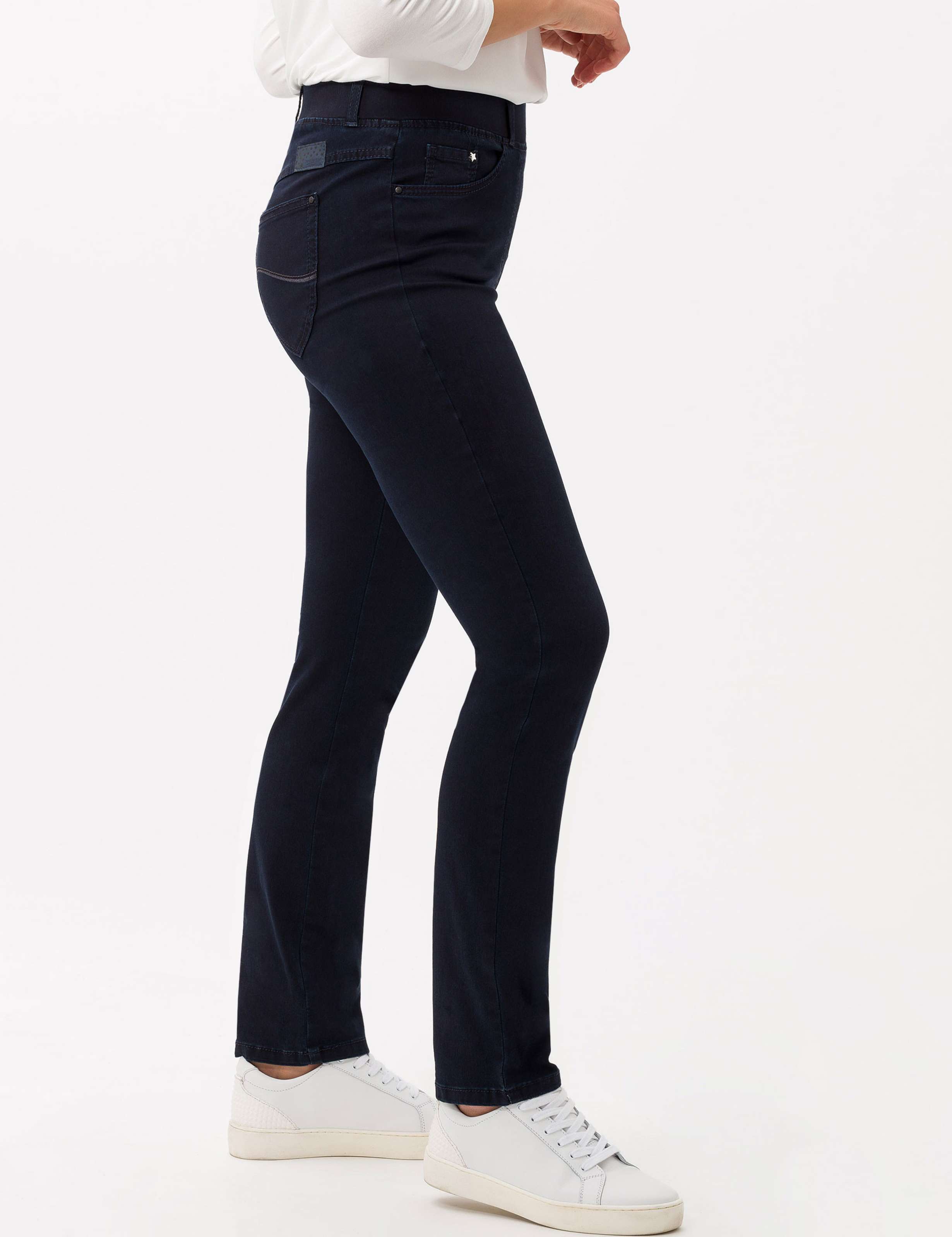 Damen Style LAVINA Denim Dunkelblau Super Slim Fit Model Rueck