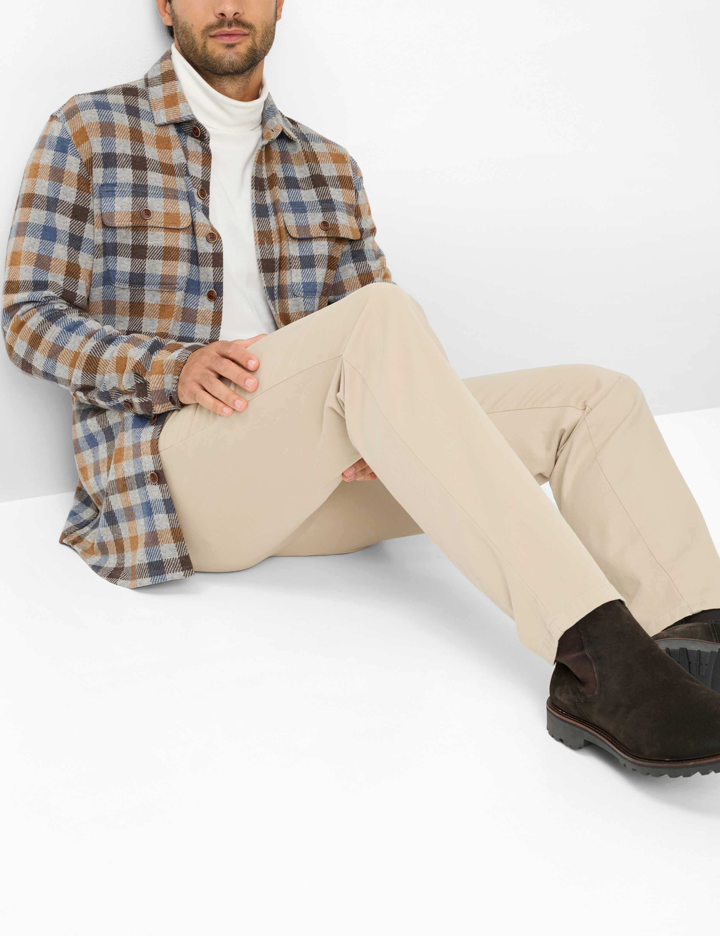 Homme Style JOE Beige Clair Modern Fit Détail 1