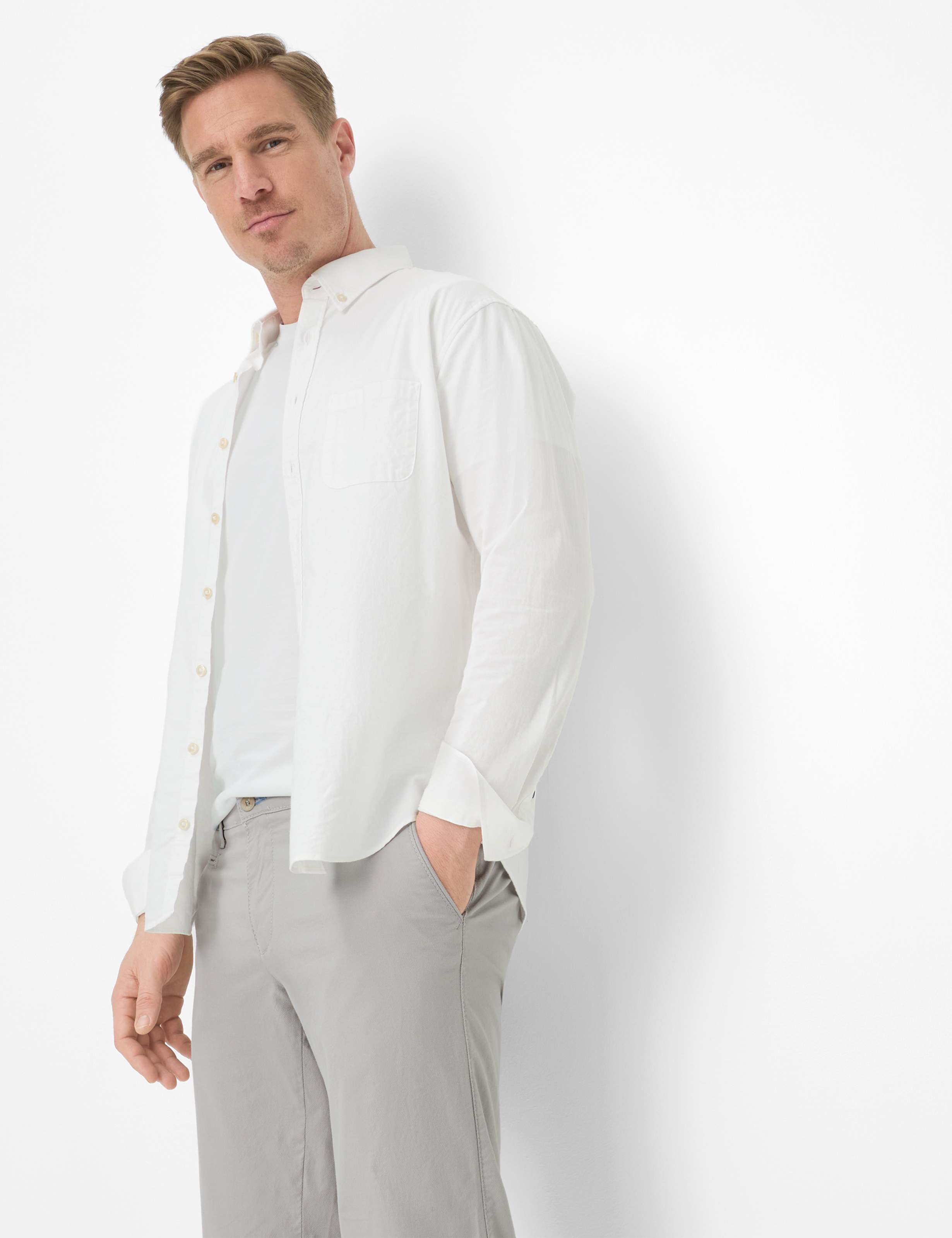 Men Style FABIO IN Light Gray Modern Fit Detail 1