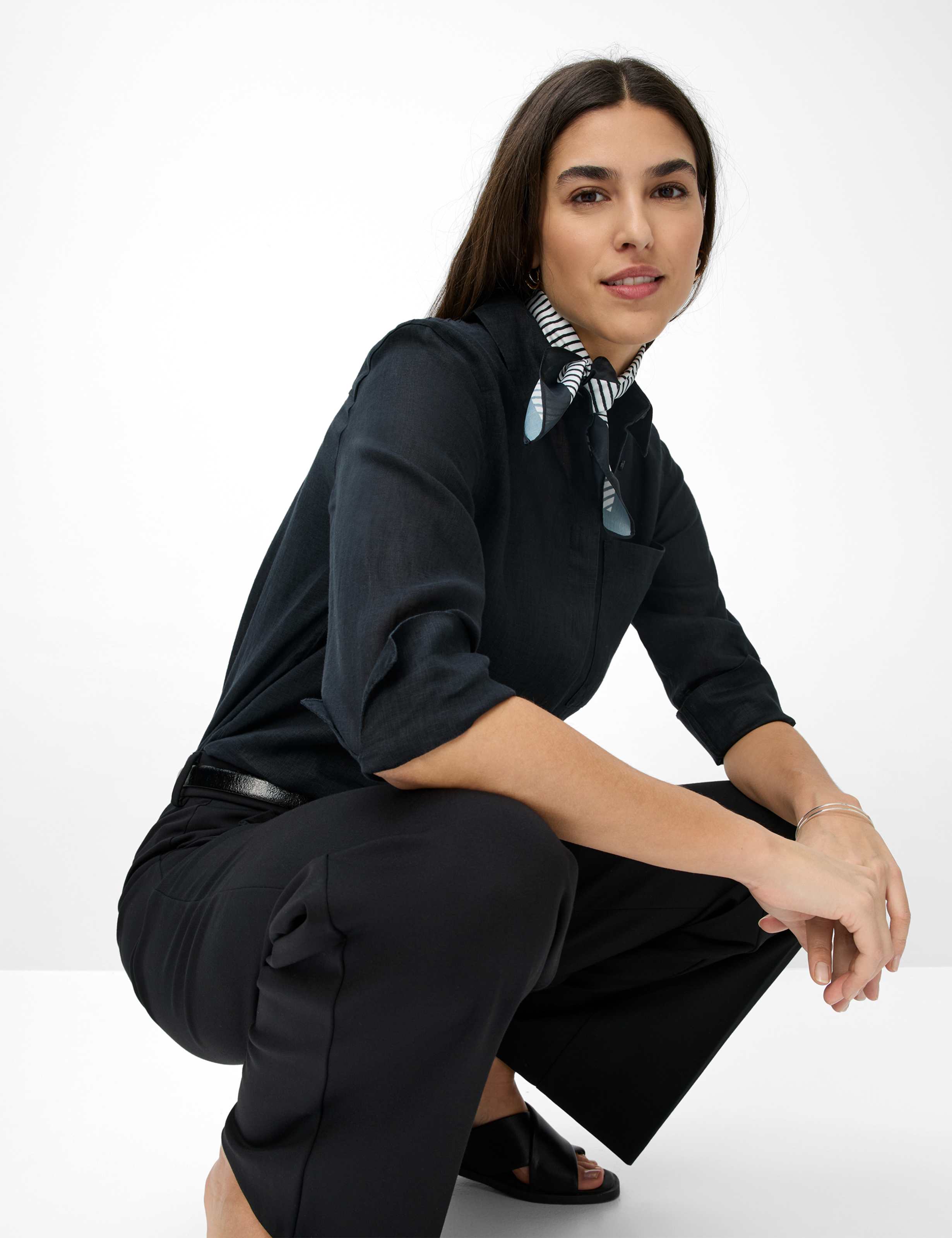 Femme Style MAINE Noir Wide Leg Détail 1